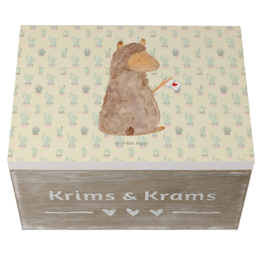 Holzkiste Alpaka Fahne Holzkiste, Kiste, Schatzkiste, Truhe, Schatulle, XXL, Erinnerungsbox, Erinnerungskiste, Dekokiste, Aufbewahrungsbox, Alpaka, Lama, Alpakas, Lamas, Liebe