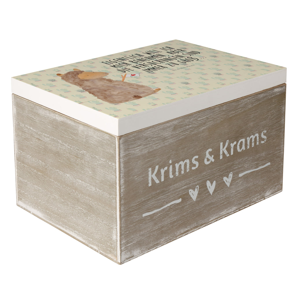 Holzkiste Alpaka Fahne Holzkiste, Kiste, Schatzkiste, Truhe, Schatulle, XXL, Erinnerungsbox, Erinnerungskiste, Dekokiste, Aufbewahrungsbox, Alpaka, Lama, Alpakas, Lamas, Liebe