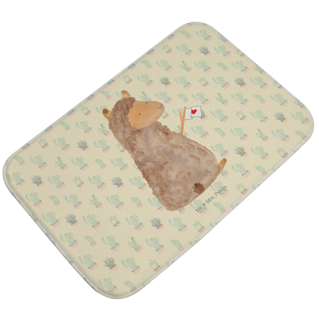 Badvorleger Alpaka Fahne Badematte, Badteppich, Duschvorleger, Badezimmerteppich, Badezimmermatte, Badvorleger, Duschmatte, Duschteppich, Alpaka, Lama, Alpakas, Lamas, Liebe
