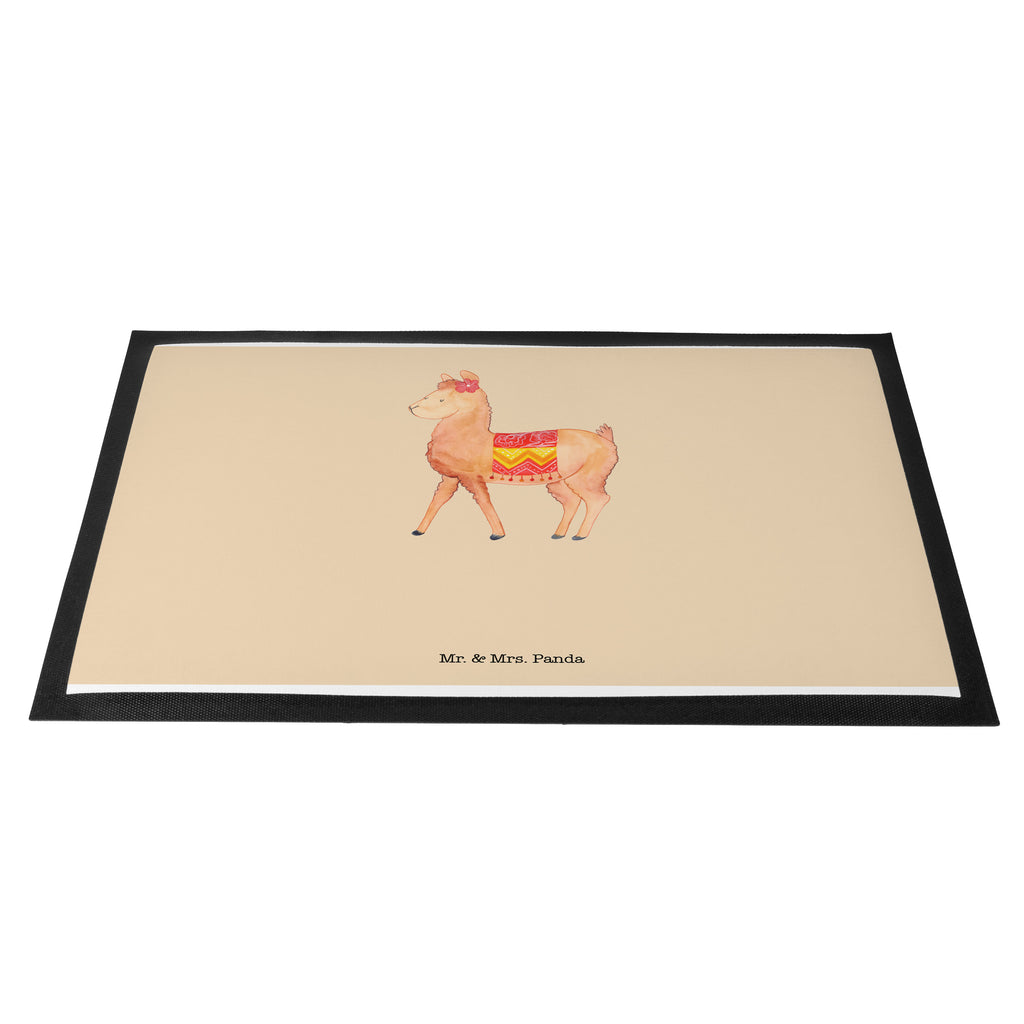 Fußmatte Alpaka stolz  Türvorleger, Schmutzmatte, Fußabtreter, Matte, Schmutzfänger, Fußabstreifer, Schmutzfangmatte, Türmatte, Motivfußmatte,  Haustürmatte, Vorleger  Alpaka, Lama