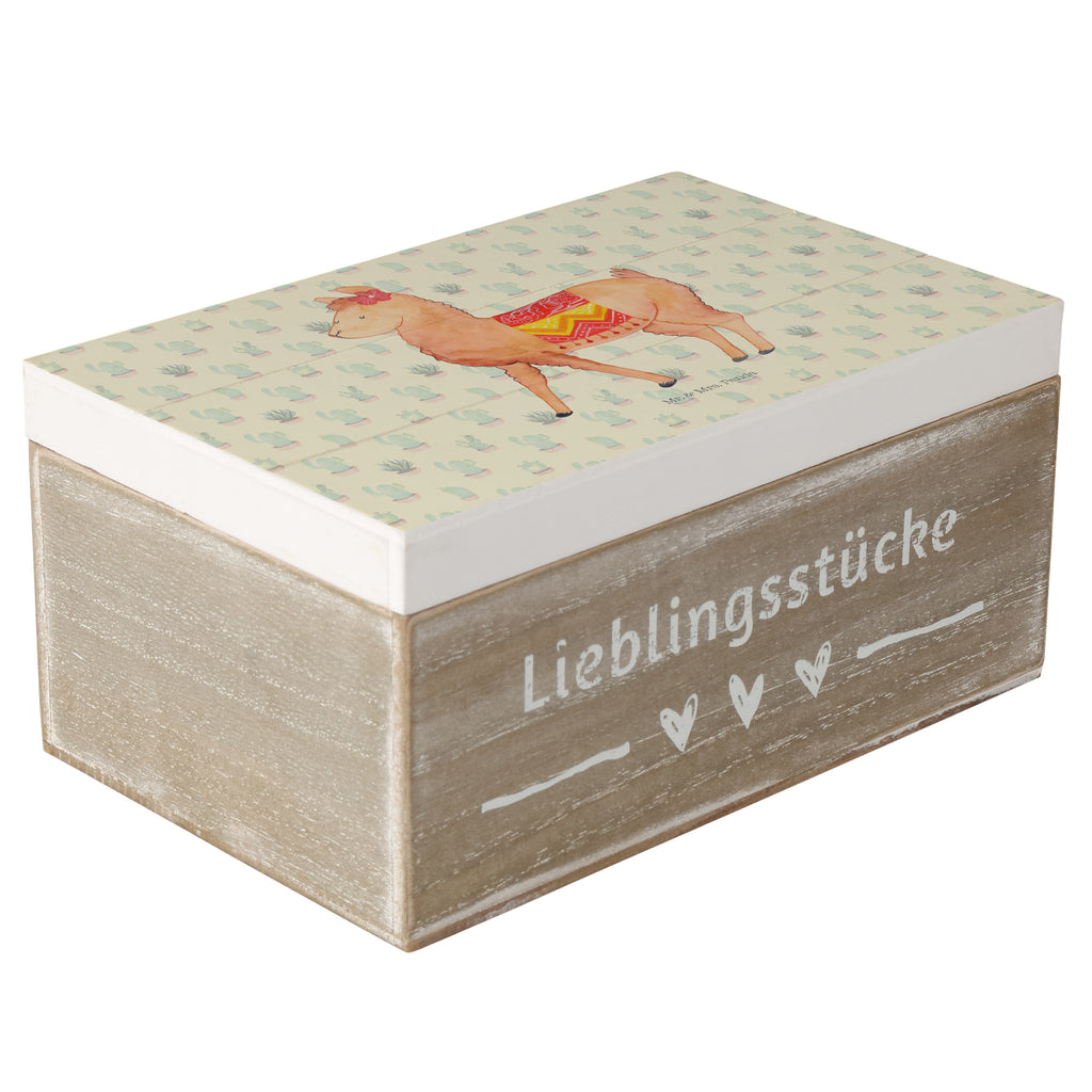 Holzkiste Alpaka stolz Holzkiste, Kiste, Schatzkiste, Truhe, Schatulle, XXL, Erinnerungsbox, Erinnerungskiste, Dekokiste, Aufbewahrungsbox, Alpaka, Lama