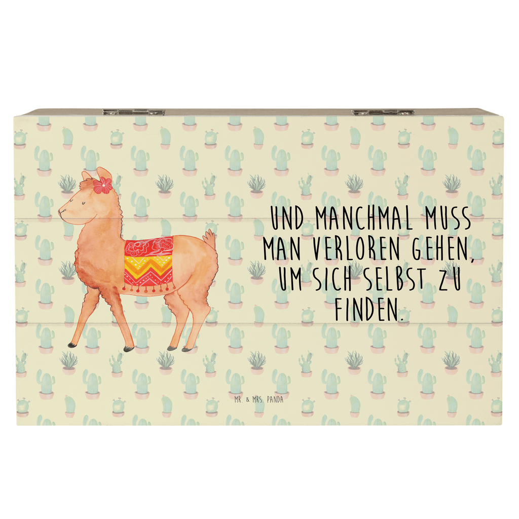Holzkiste Alpaka stolz Holzkiste, Kiste, Schatzkiste, Truhe, Schatulle, XXL, Erinnerungsbox, Erinnerungskiste, Dekokiste, Aufbewahrungsbox, Alpaka, Lama
