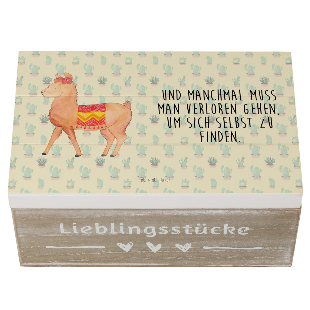 Holzkiste Alpaka stolz Holzkiste, Kiste, Schatzkiste, Truhe, Schatulle, XXL, Erinnerungsbox, Erinnerungskiste, Dekokiste, Aufbewahrungsbox, Alpaka, Lama