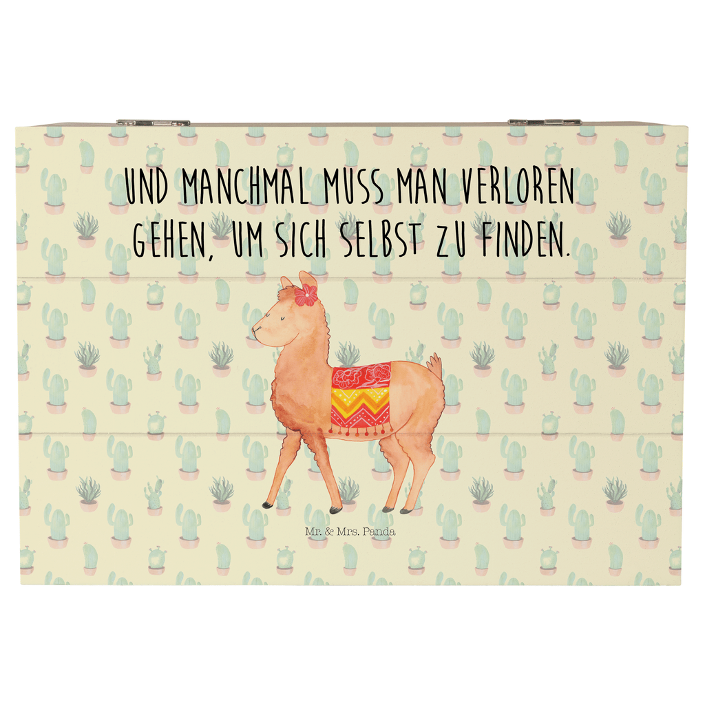 Holzkiste Alpaka stolz Holzkiste, Kiste, Schatzkiste, Truhe, Schatulle, XXL, Erinnerungsbox, Erinnerungskiste, Dekokiste, Aufbewahrungsbox, Alpaka, Lama