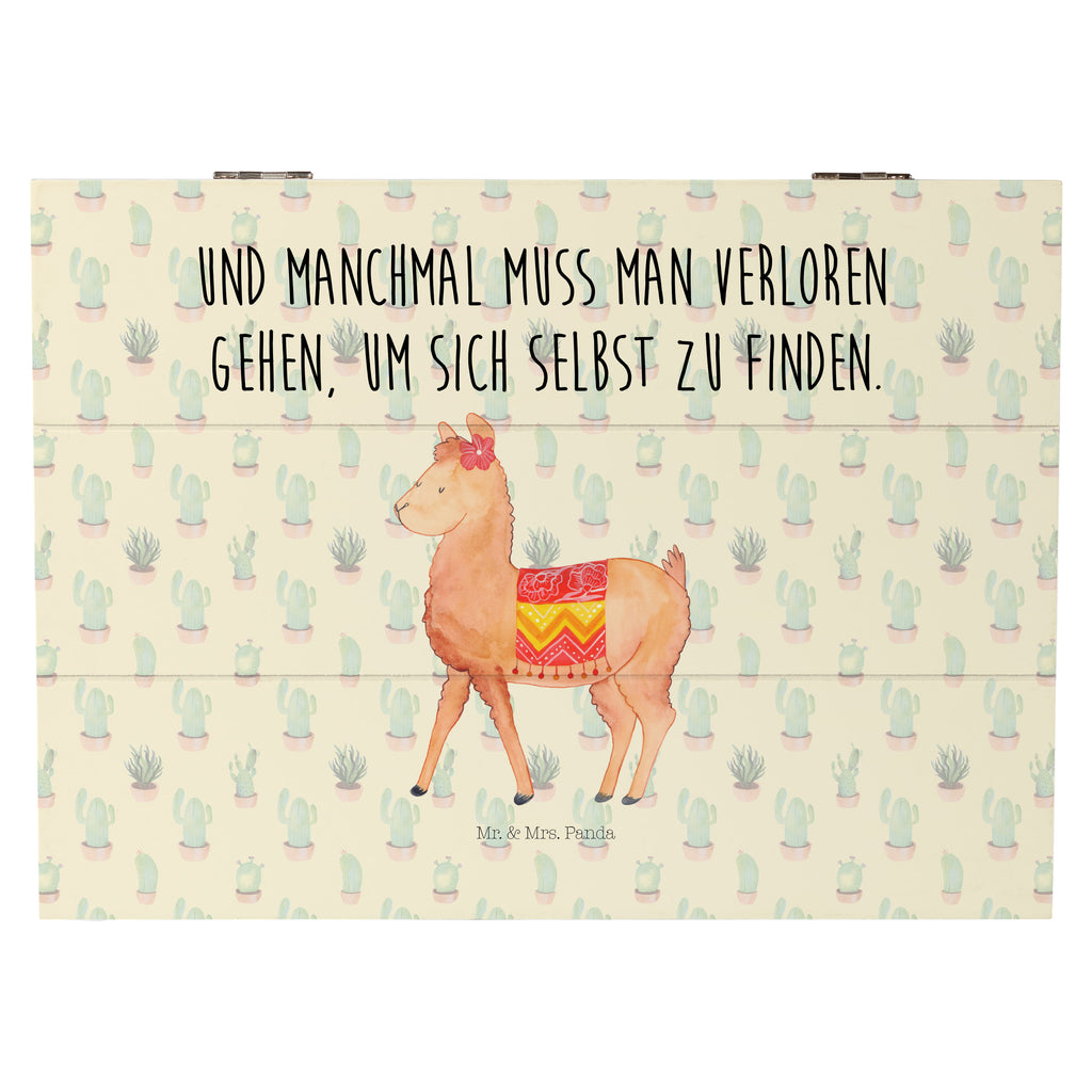Holzkiste Alpaka stolz Holzkiste, Kiste, Schatzkiste, Truhe, Schatulle, XXL, Erinnerungsbox, Erinnerungskiste, Dekokiste, Aufbewahrungsbox, Alpaka, Lama
