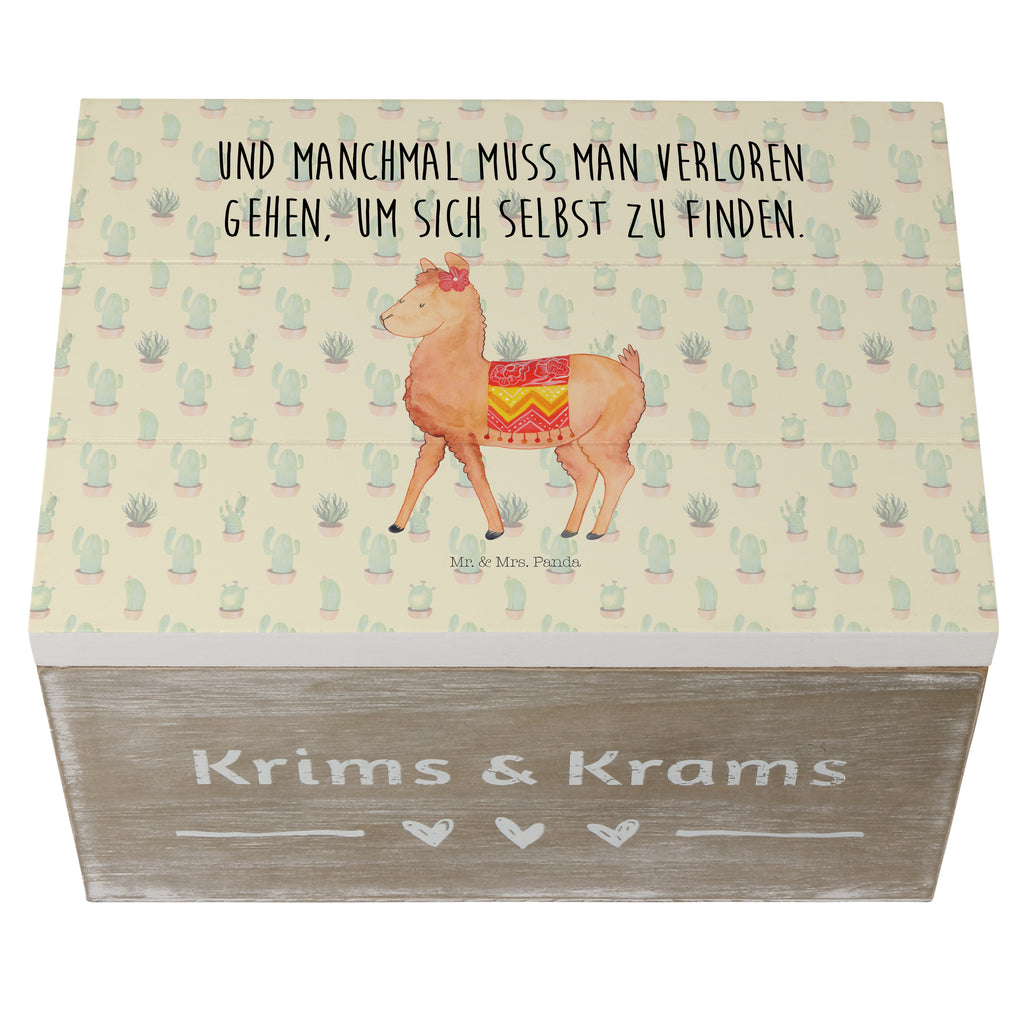 Holzkiste Alpaka stolz Holzkiste, Kiste, Schatzkiste, Truhe, Schatulle, XXL, Erinnerungsbox, Erinnerungskiste, Dekokiste, Aufbewahrungsbox, Alpaka, Lama