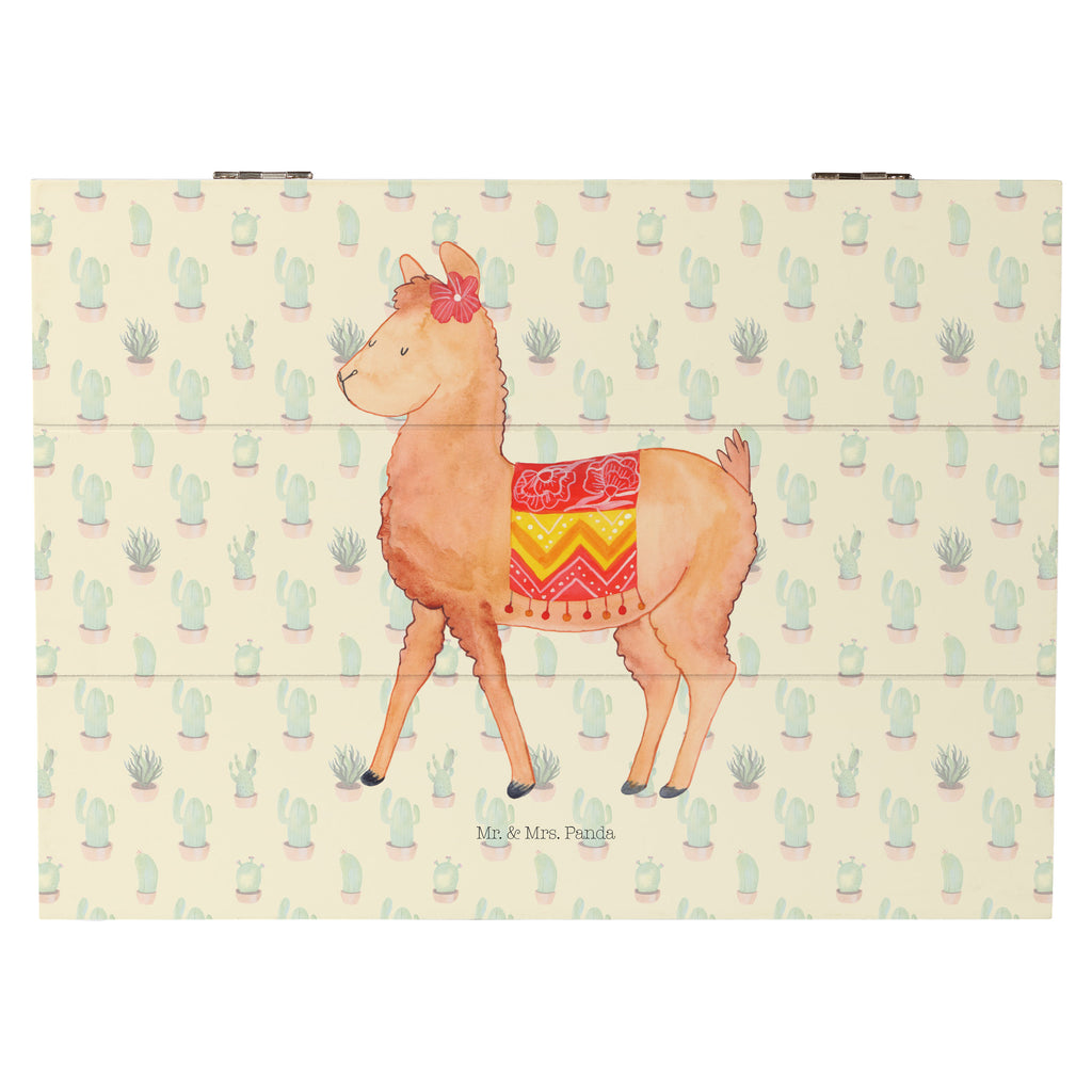 Holzkiste Alpaka stolz Holzkiste, Kiste, Schatzkiste, Truhe, Schatulle, XXL, Erinnerungsbox, Erinnerungskiste, Dekokiste, Aufbewahrungsbox, Alpaka, Lama