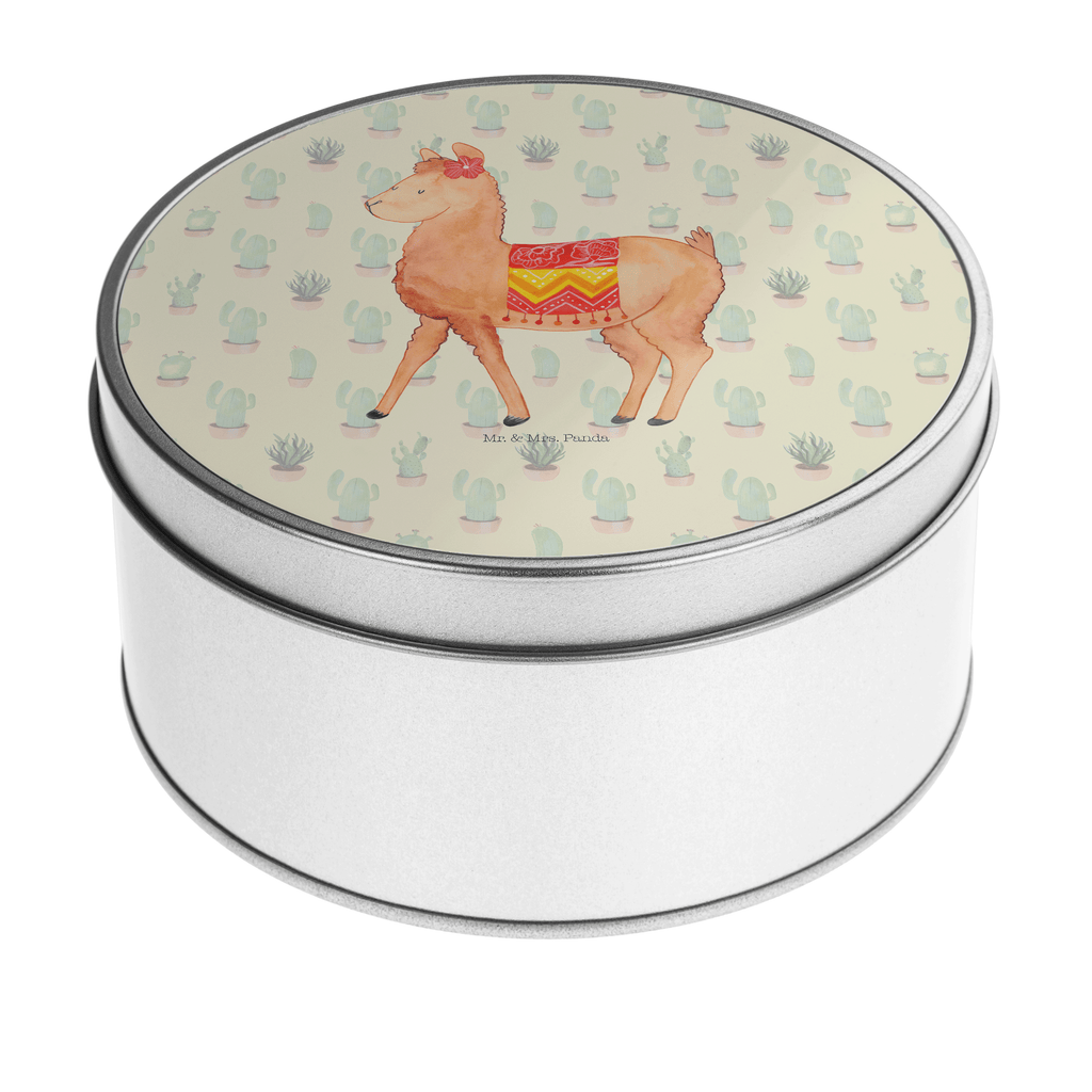 Blechdose rund Alpaka stolz Metalldose, Keksdose, Dose, Vorratsdose, Geschenkbox, Alpaka, Lama