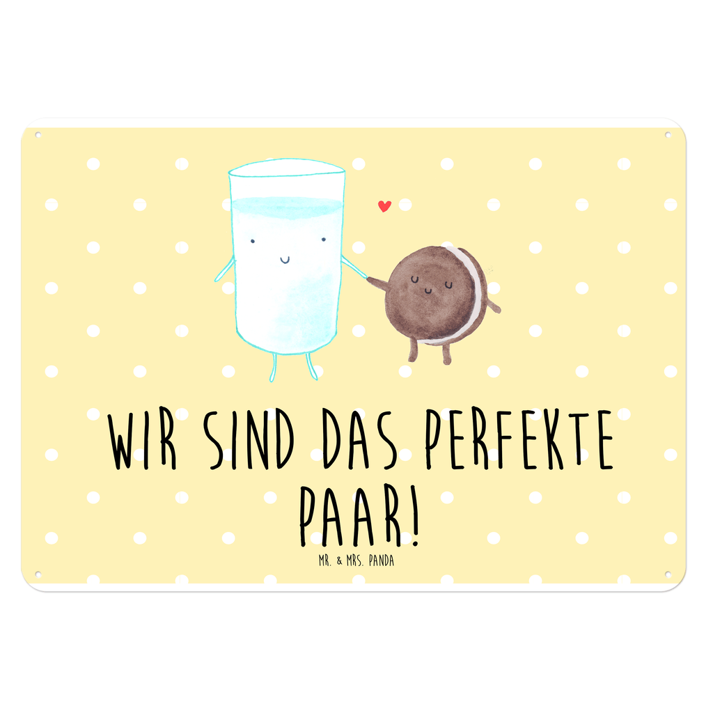 Blechschild Milch & Keks Milk, Cookie, Milch, Keks, Kekse, Kaffee, Einladung Frühstück, Motiv süß, romantisch, perfektes Paar,  Blechschild, Metallschild, Geschenk Schild, Schild, Magnet-Metall-Schild, Deko Schild, Wandschild, Wand-Dekoration, Türschild, Wandschild, Metallschild  süße Tiermotive, gute Laune, lustige Sprüche, Tiere