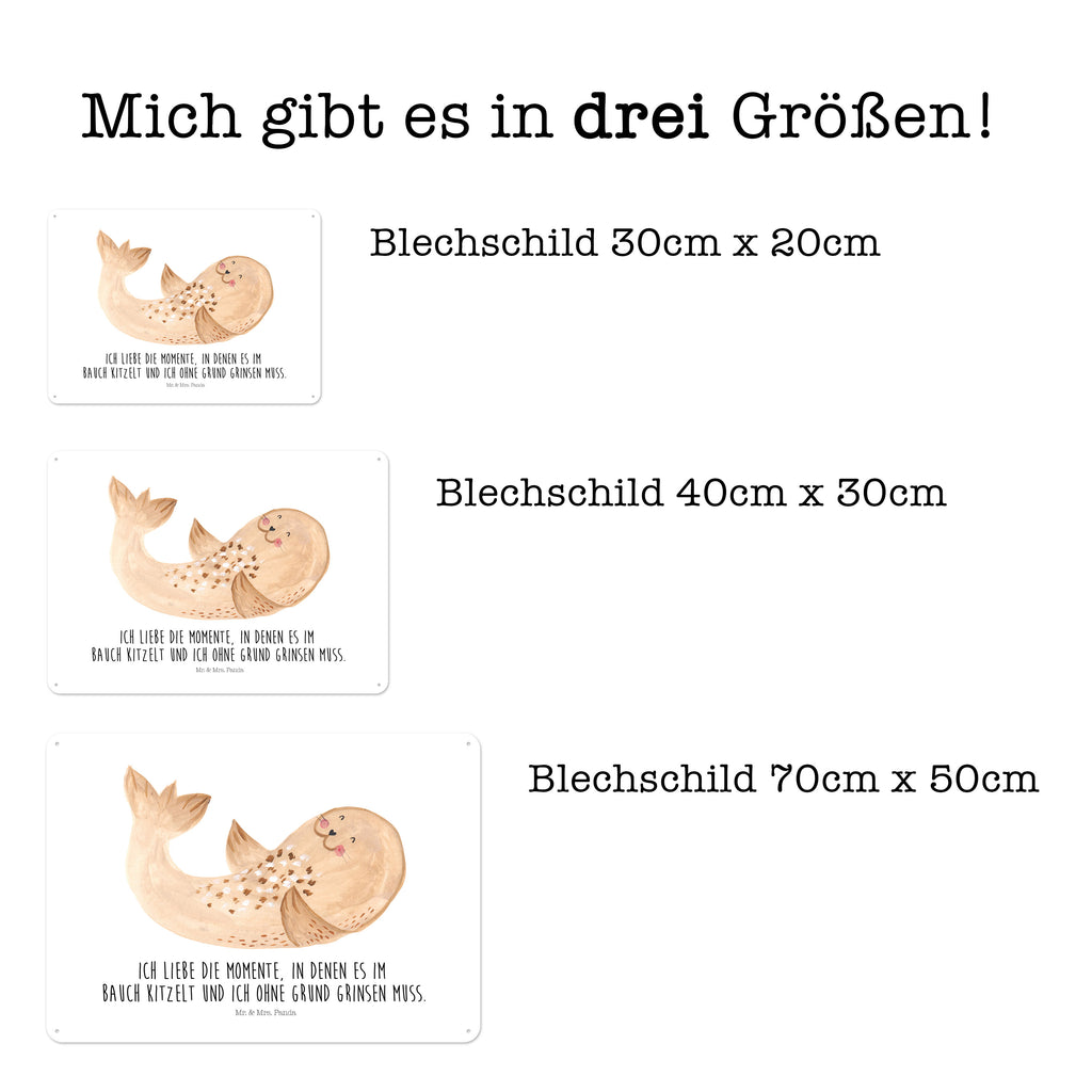 Blechschild Robbe liegend Robbe, Robben, Seehund, Strand, Meerestier, Ostsee, Nordsee, Lachen, Freude Blechschild, Metallschild, Geschenk Schild, Schild, Magnet-Metall-Schild, Deko Schild, Wandschild, Wand-Dekoration, Türschild, Wandschild, Metallschild  süße Tiermotive, gute Laune, lustige Sprüche, Tiere