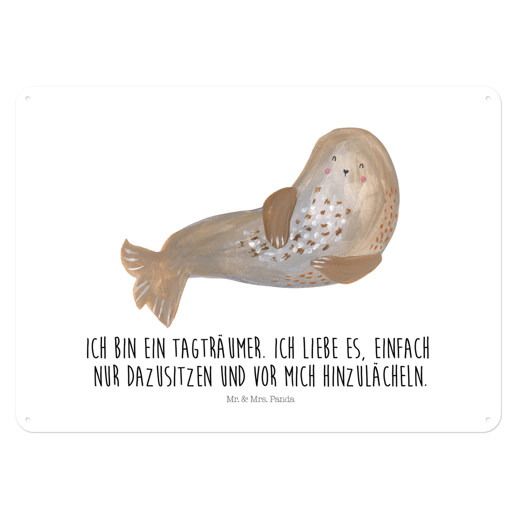 Blechschild Robbe lachend Robbe, Robben, Seehund, Strand, Meerestier, Ostsee, Nordsee Blechschild, Metallschild, Geschenk Schild, Schild, Magnet-Metall-Schild, Deko Schild, Wandschild, Wand-Dekoration, Türschild, Wandschild, Metallschild  süße Tiermotive, gute Laune, lustige Sprüche, Tiere