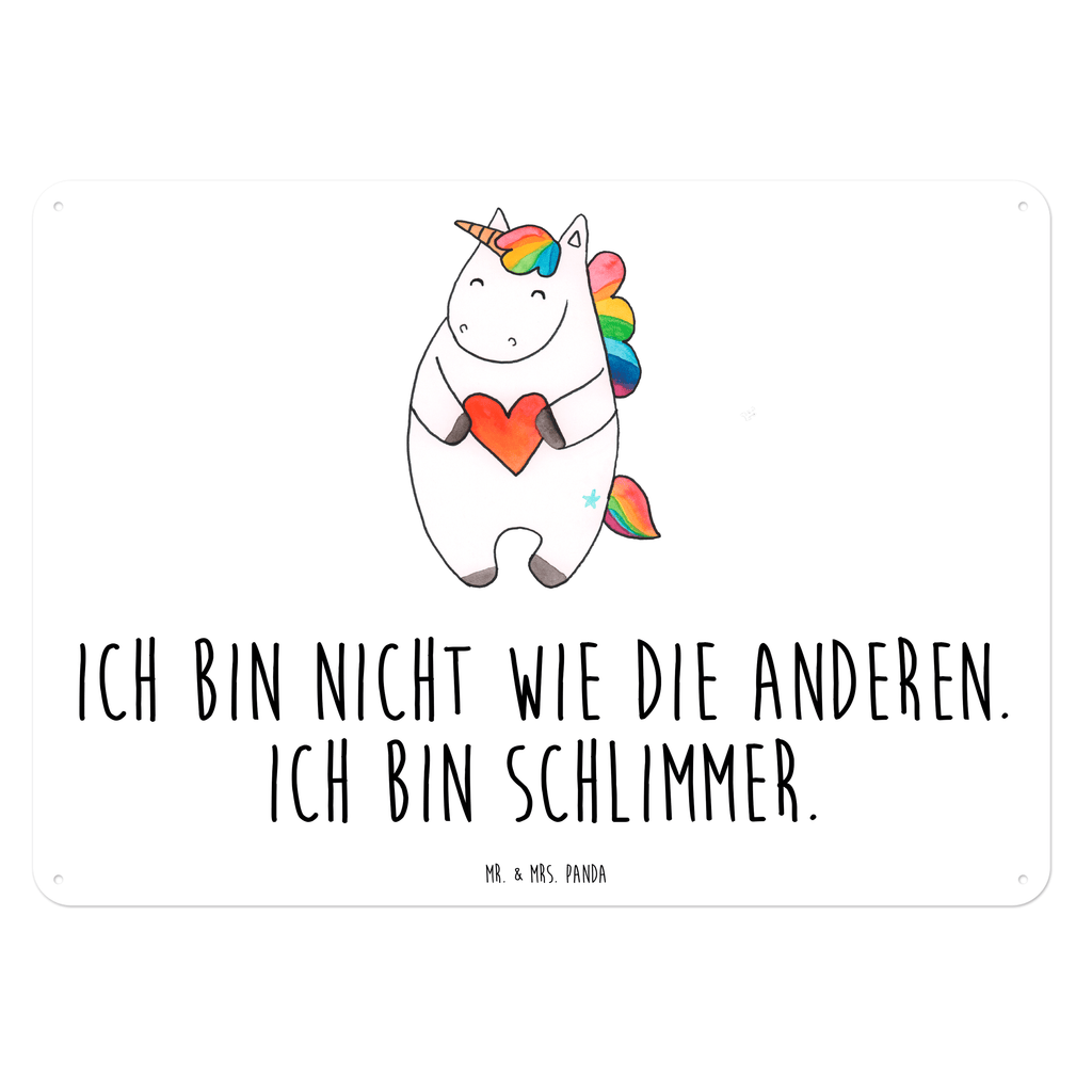 Blechschild Einhorn Herz Einhorn, Herz, Einhörner, Unicorn, schlimm, böse, witzig, lustig, Freundin, anders, bunt Blechschild, Metallschild, Geschenk Schild, Schild, Magnet-Metall-Schild, Deko Schild, Wandschild, Wand-Dekoration, Türschild, Wandschild, Metallschild  Einhorn, Einhörner, Einhorn Deko, Pegasus, Unicorn