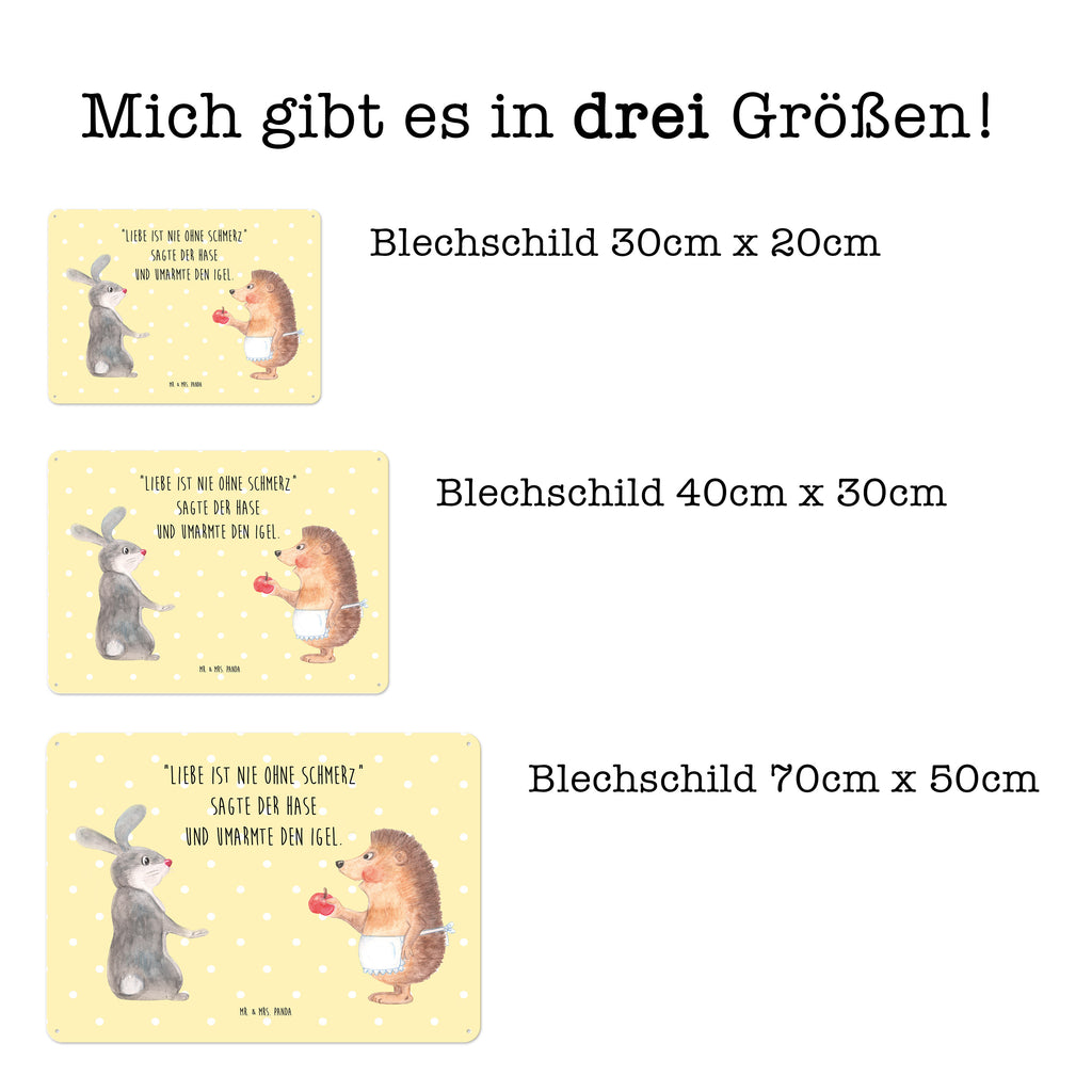 Blechschild Liebe ist nie ohne Schmerz Igel und Hase, Igel, Hase, Liebe Spruch, Liebeskummer Geschenk, Herzschmerz, Trösten, Trennungsschmerz, Spruch romantisch Blechschild, Metallschild, Geschenk Schild, Schild, Magnet-Metall-Schild, Deko Schild, Wandschild, Wand-Dekoration, Türschild, Wandschild, Metallschild  süße Tiermotive, gute Laune, lustige Sprüche, Tiere