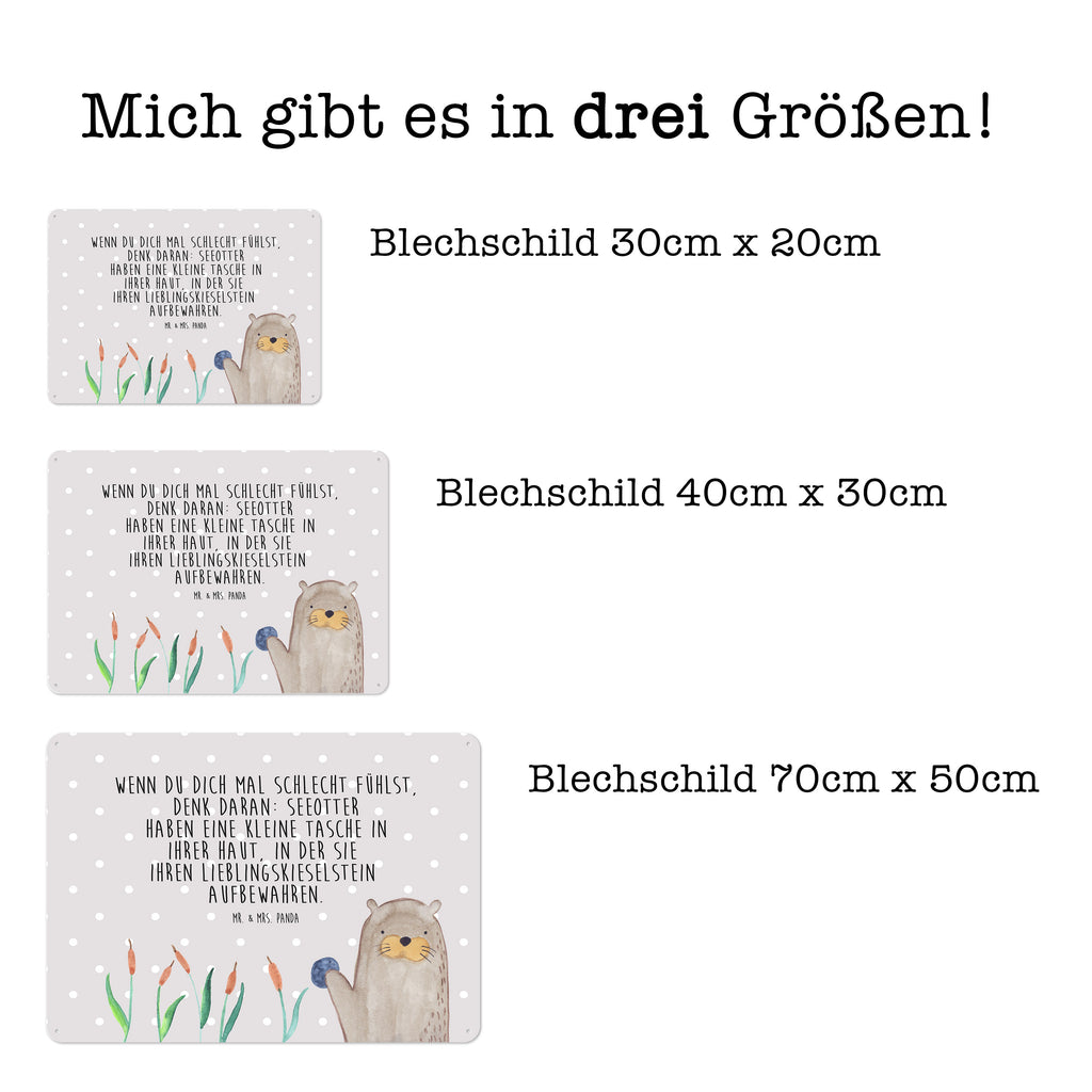 Blechschild Otter mit Stein Otter Seeotter See Otter Blechschild, Metallschild, Geschenk Schild, Schild, Magnet-Metall-Schild, Deko Schild, Wandschild, Wand-Dekoration, Türschild, Wandschild, Metallschild  Otter,  Fischotter,  Seeotter