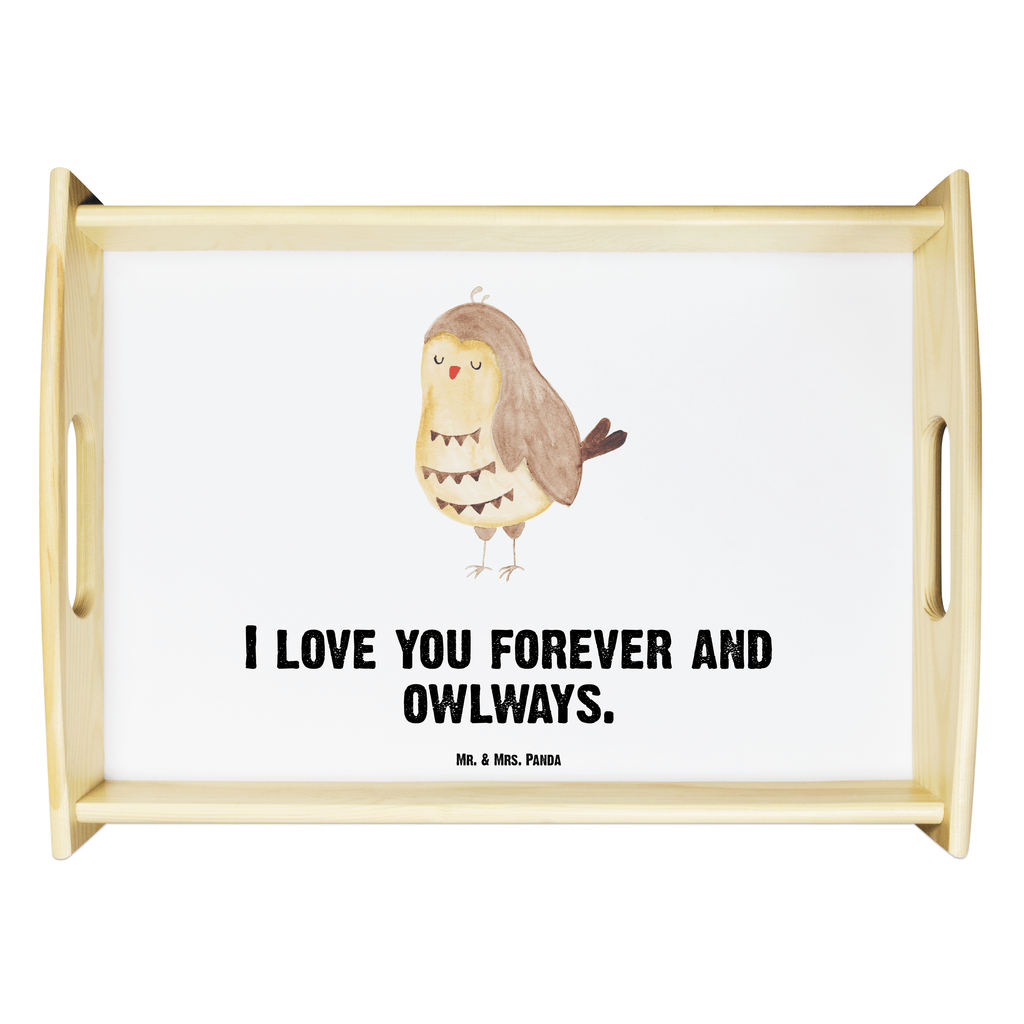 Serviertablett Eule Zufrieden Tablett, Holztablett, Küchentablett, Dekotablett, Frühstückstablett, Eule, Eule Spruch, Eule deko, Owl, Liebe Spruch, Romantisch, Wortspiel lustig, Spruch schön, Geschenk Hochzeitstag