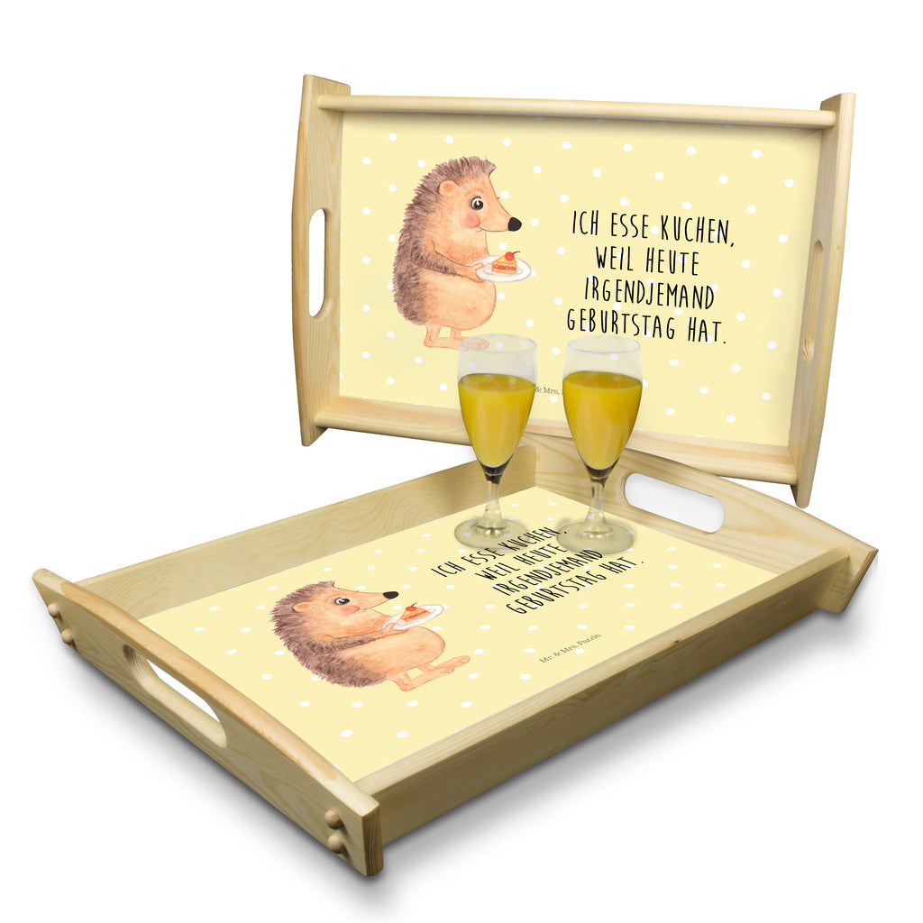 Serviertablett Igel mit Kuchenstück Tablett, Holztablett, Küchentablett, Dekotablett, Frühstückstablett, Tiermotive, Gute Laune, lustige Sprüche, Tiere, Igel, Essen Spruch, Kuchen, Backen Geschenk, Kuchen backen, Einladung Party, Geburtstagskuchen, Torte