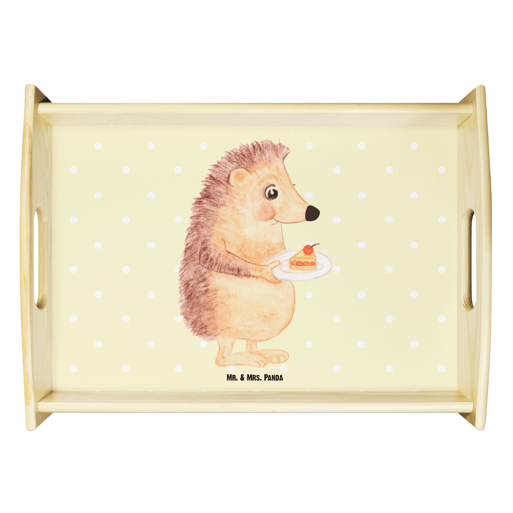 Serviertablett Igel mit Kuchenstück Tablett, Holztablett, Küchentablett, Dekotablett, Frühstückstablett, Tiermotive, Gute Laune, lustige Sprüche, Tiere, Igel, Essen Spruch, Kuchen, Backen Geschenk, Kuchen backen, Einladung Party, Geburtstagskuchen, Torte