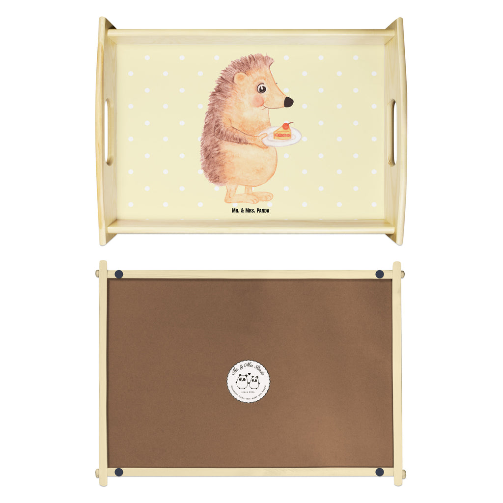 Serviertablett Igel mit Kuchenstück Tablett, Holztablett, Küchentablett, Dekotablett, Frühstückstablett, Tiermotive, Gute Laune, lustige Sprüche, Tiere, Igel, Essen Spruch, Kuchen, Backen Geschenk, Kuchen backen, Einladung Party, Geburtstagskuchen, Torte