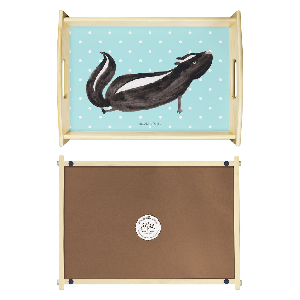 Serviertablett Stinktier Yoga Tablett, Holztablett, Küchentablett, Dekotablett, Frühstückstablett, Stinktier, Skunk, Wildtier, Raubtier, Stinker, Stinki, Yoga, Namaste, Lebe, Liebe, Lache