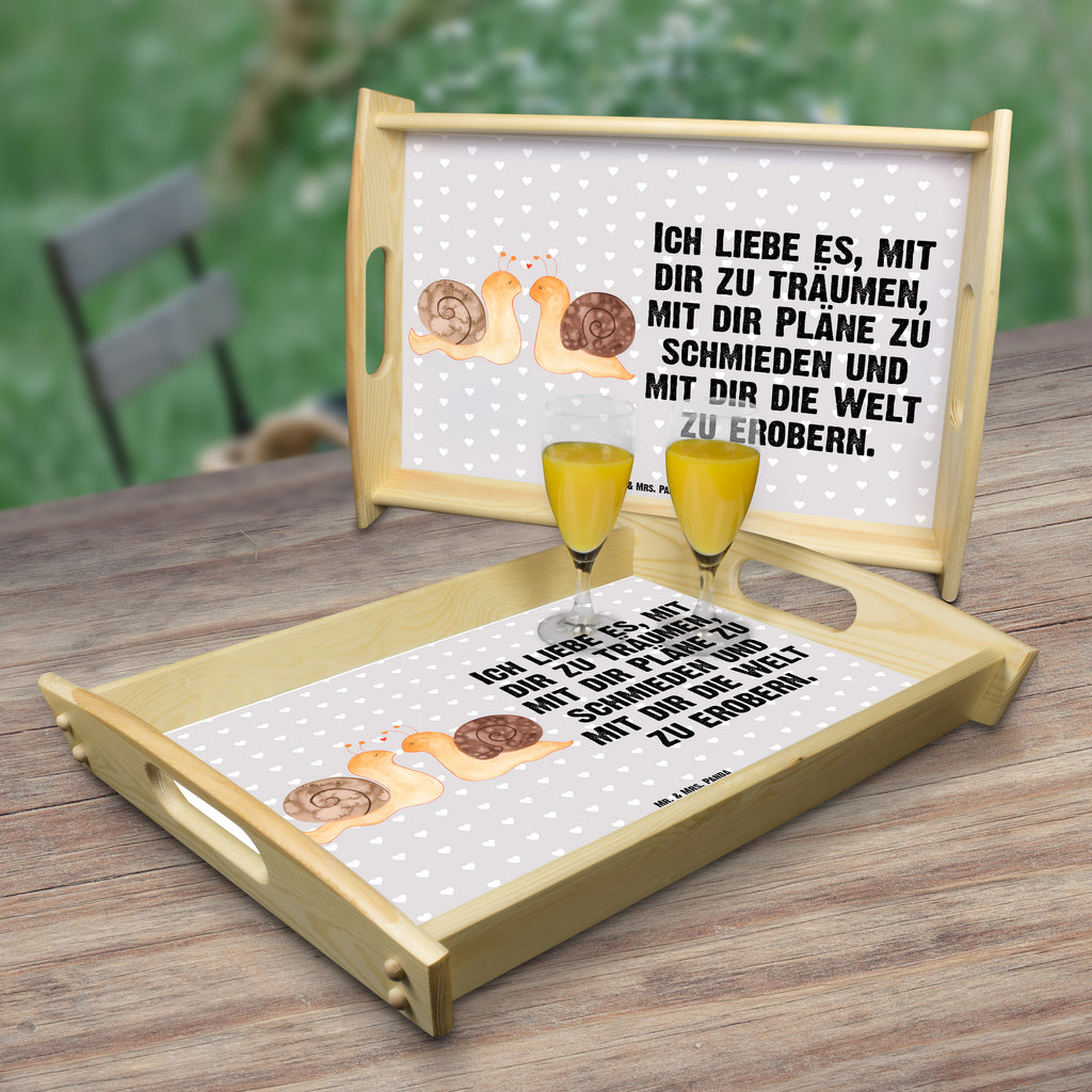 Serviertablett Schnecken Liebe Tablett, Holztablett, Küchentablett, Dekotablett, Frühstückstablett, Liebe, Partner, Freund, Freundin, Ehemann, Ehefrau, Heiraten, Verlobung, Heiratsantrag, Liebesgeschenk, Jahrestag, Hocheitstag