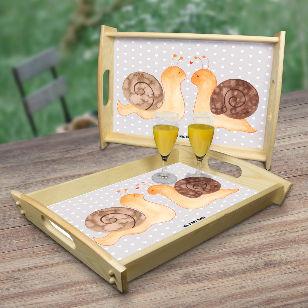 Serviertablett Schnecken Liebe Tablett, Holztablett, Küchentablett, Dekotablett, Frühstückstablett, Liebe, Partner, Freund, Freundin, Ehemann, Ehefrau, Heiraten, Verlobung, Heiratsantrag, Liebesgeschenk, Jahrestag, Hocheitstag