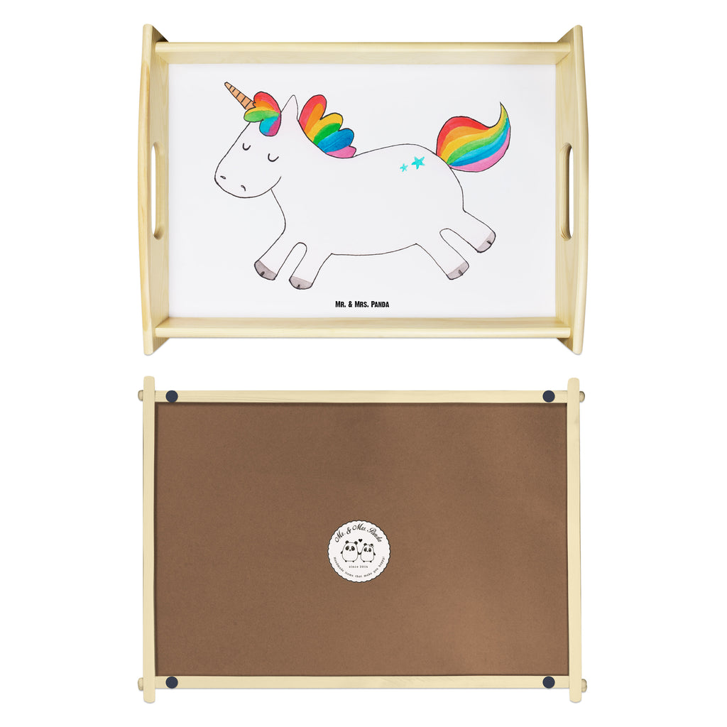 Serviertablett Einhorn Happy Tablett, Holztablett, Küchentablett, Dekotablett, Frühstückstablett, Einhorn, Einhörner, Einhorn Deko, Pegasus, Unicorn, glücklich, fröhlich, Spaß, Freude, Lebensfreude, witzig, spannend, Lächeln, Lachen