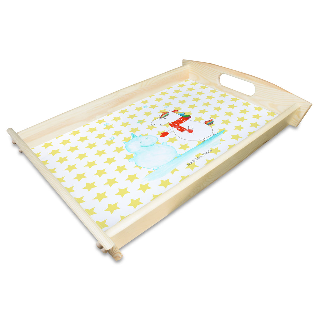 Serviertablett Einhorn Schneemann Tablett, Holztablett, Küchentablett, Dekotablett, Frühstückstablett, Einhorn, Einhörner, Einhorn Deko, Pegasus, Unicorn, Schneemann, Winter, Schnee, Kuchen, Weihnachten, kalt, Mütze, Handschuhe, X-Mas