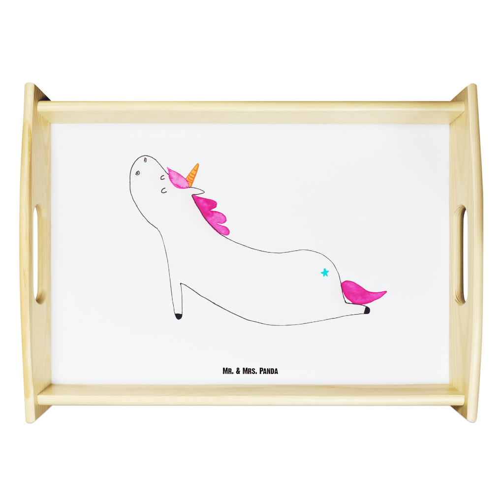 Serviertablett Einhorn Yoga Tablett, Holztablett, Küchentablett, Dekotablett, Frühstückstablett, Einhorn, Einhörner, Einhorn Deko, Pegasus, Unicorn, Yoga, Namaste, Achtsamkeit, Entspannung, Joga, Yogamatte, Sport, lustig, witzig, süß