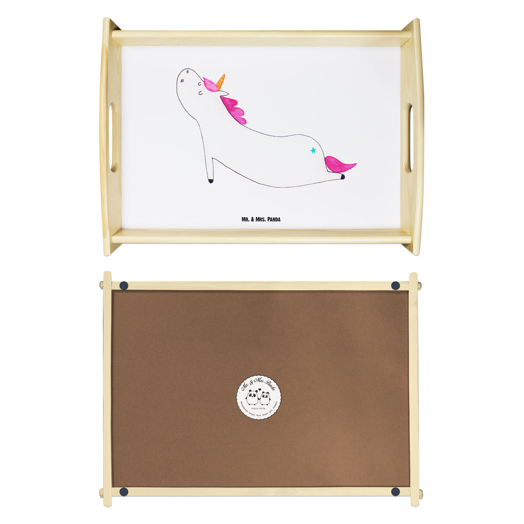 Serviertablett Einhorn Yoga Tablett, Holztablett, Küchentablett, Dekotablett, Frühstückstablett, Einhorn, Einhörner, Einhorn Deko, Pegasus, Unicorn, Yoga, Namaste, Achtsamkeit, Entspannung, Joga, Yogamatte, Sport, lustig, witzig, süß