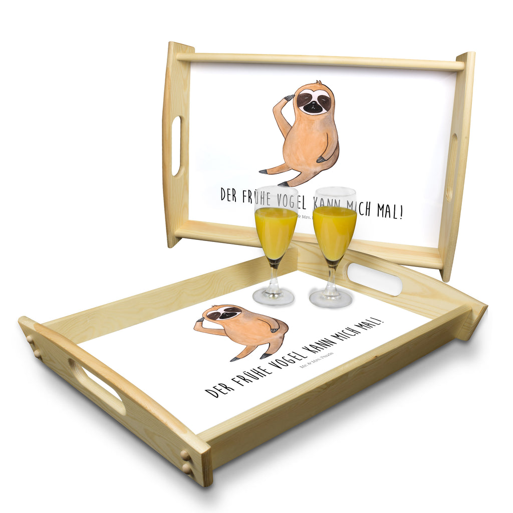 Serviertablett Faultier Vogel zeigen Tablett, Holztablett, Küchentablett, Dekotablett, Frühstückstablett, Faultier, Faultier Geschenk, Faultier Deko, Faultiere, faul, Lieblingstier, Spinner, früher Vogel, der frühe Vogel, Frühaufsteher, Morgenmuffel, Vogel, Faultierwelt