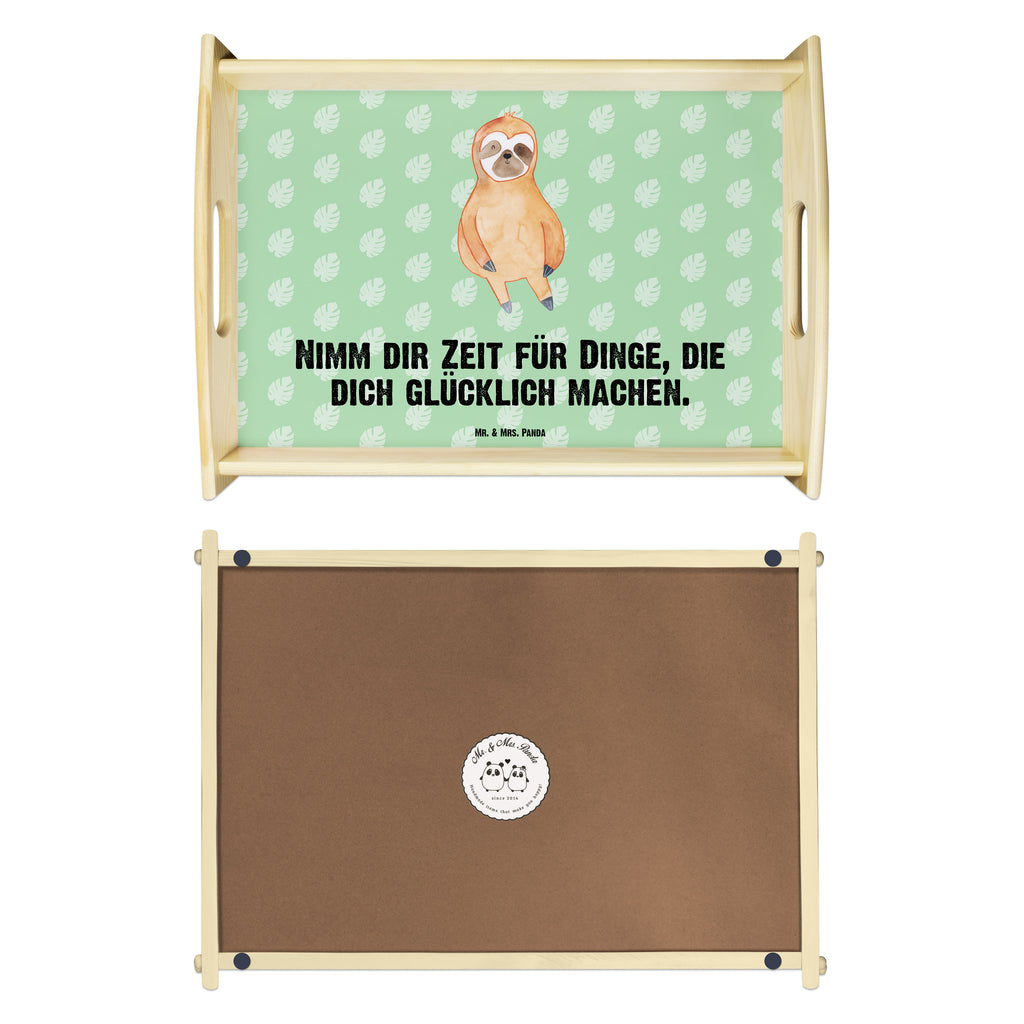 Serviertablett Faultier Zufrieden Tablett, Holztablett, Küchentablett, Dekotablett, Frühstückstablett, Faultier, Faultier Geschenk, Faultier Deko, Faultiere, faul, Lieblingstier, Pause, relaxen, Glück, glücklich, zufrieden, happy, Zufriedenheit, Gelassenheit, Ruhe, Frieden