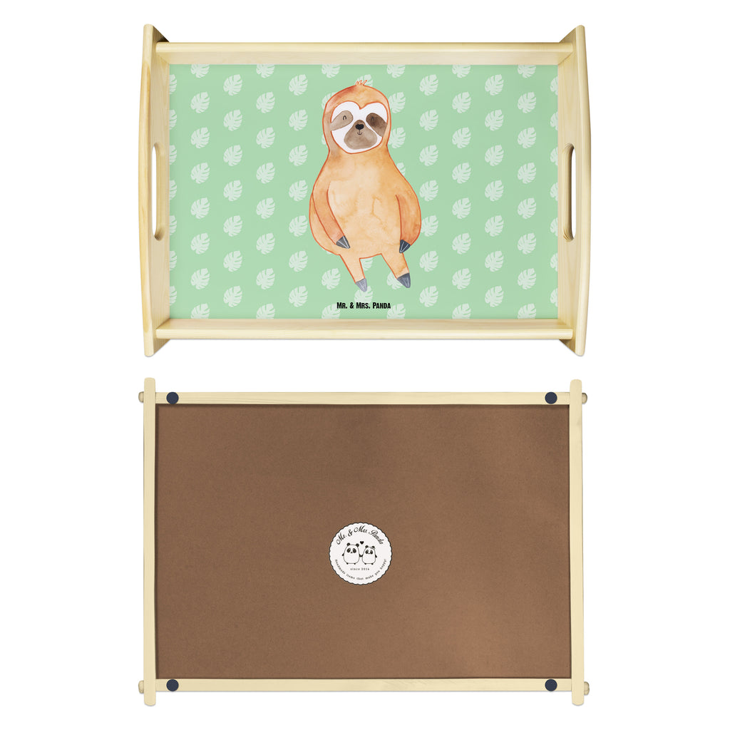 Serviertablett Faultier Zufrieden Tablett, Holztablett, Küchentablett, Dekotablett, Frühstückstablett, Faultier, Faultier Geschenk, Faultier Deko, Faultiere, faul, Lieblingstier, Pause, relaxen, Glück, glücklich, zufrieden, happy, Zufriedenheit, Gelassenheit, Ruhe, Frieden