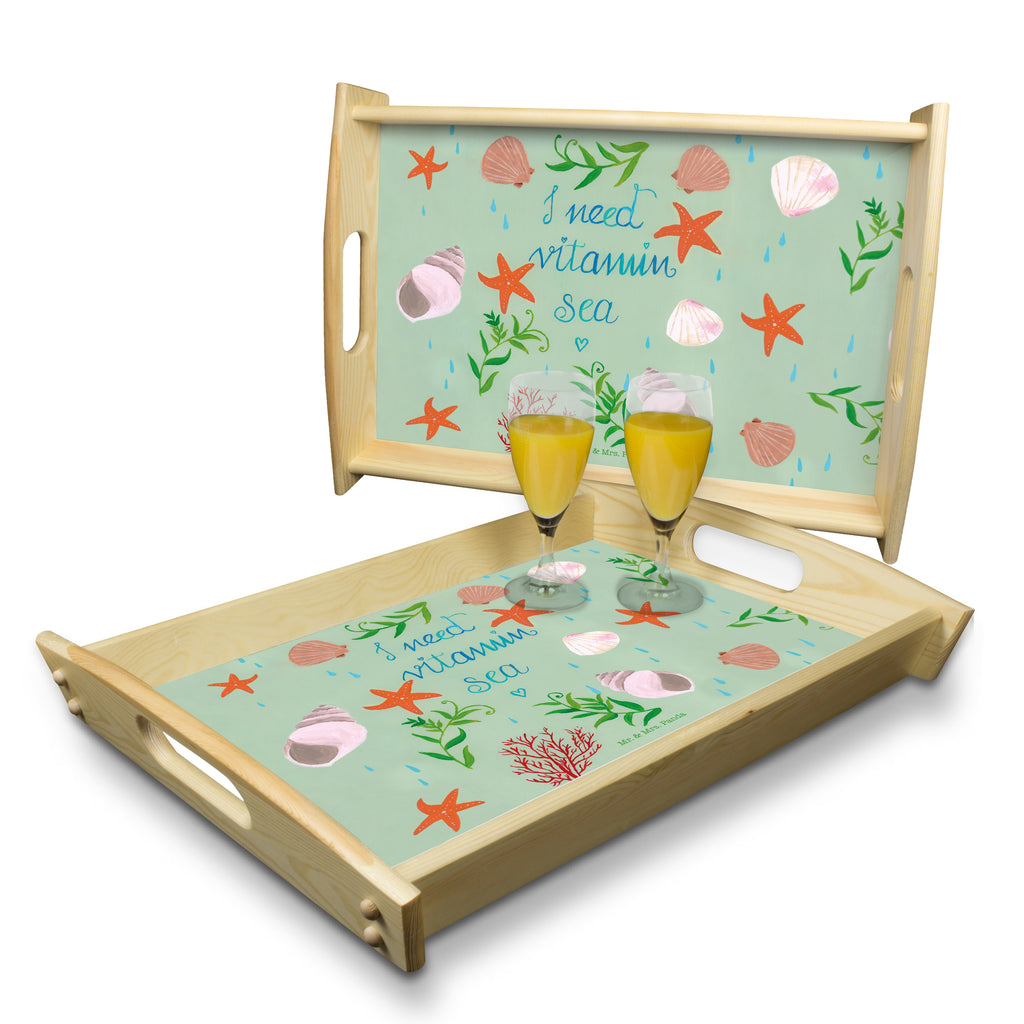 Serviertablett Vitamin Sea Tablett, Holztablett, Küchentablett, Dekotablett, Frühstückstablett, Blumen Deko, Frühlings Deko, Sommer Deko, Dekoration, positive Botschaft, Naturliebhaber, Outdoor, Natur, Abenteuer, Vitamin Sea, See, Schwimmen Spruch, Schwimmer Geschenk, Strand Urlaub, Wasserratte Geschenk, Urlaub am Meer