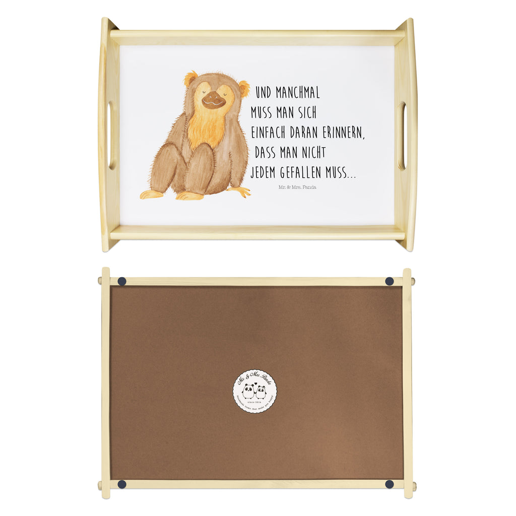 Serviertablett Affe Tablett, Holztablett, Küchentablett, Dekotablett, Frühstückstablett, Afrika, Wildtiere, Affe, Äffchen, Affen, Selbstliebe, Respekt, Motivation, Selbstachtung, Liebe, Selbstbewusstsein, Selfcare