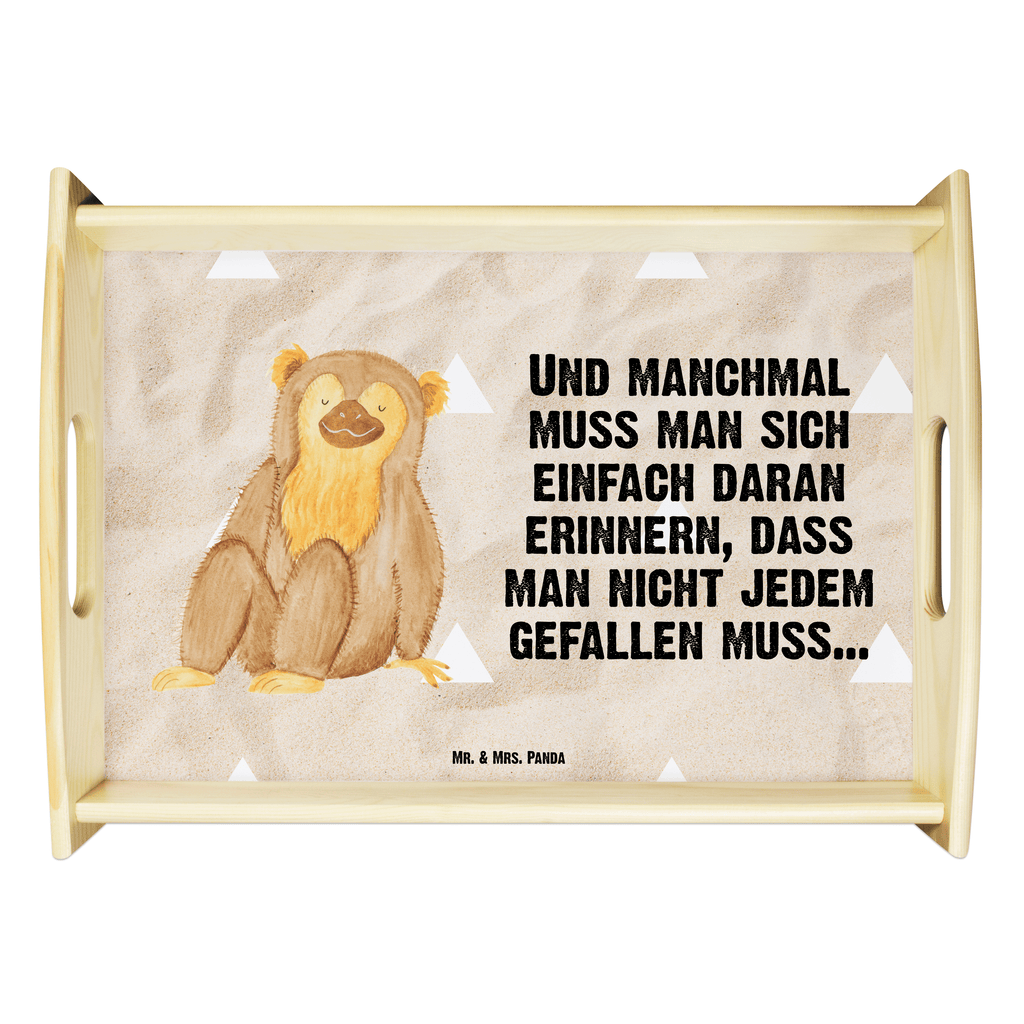 Serviertablett Affe Tablett, Holztablett, Küchentablett, Dekotablett, Frühstückstablett, Afrika, Wildtiere, Affe, Äffchen, Affen, Selbstliebe, Respekt, Motivation, Selbstachtung, Liebe, Selbstbewusstsein, Selfcare