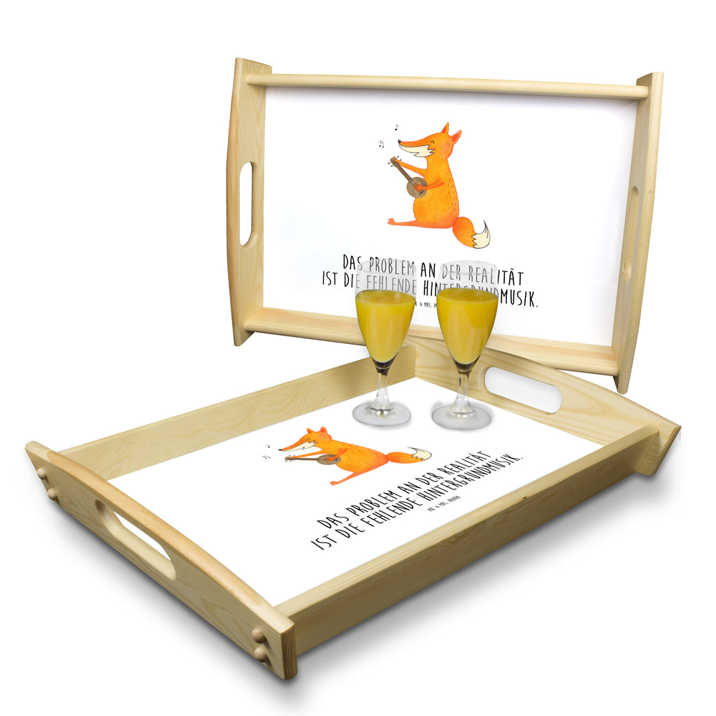 Serviertablett Fuchs Gitarre Tablett, Holztablett, Küchentablett, Dekotablett, Frühstückstablett, Fuchs, Füchse, Geschenk Musiker, Musik Spruch, Musikerin, Sänger, Sängerin, Gitarre