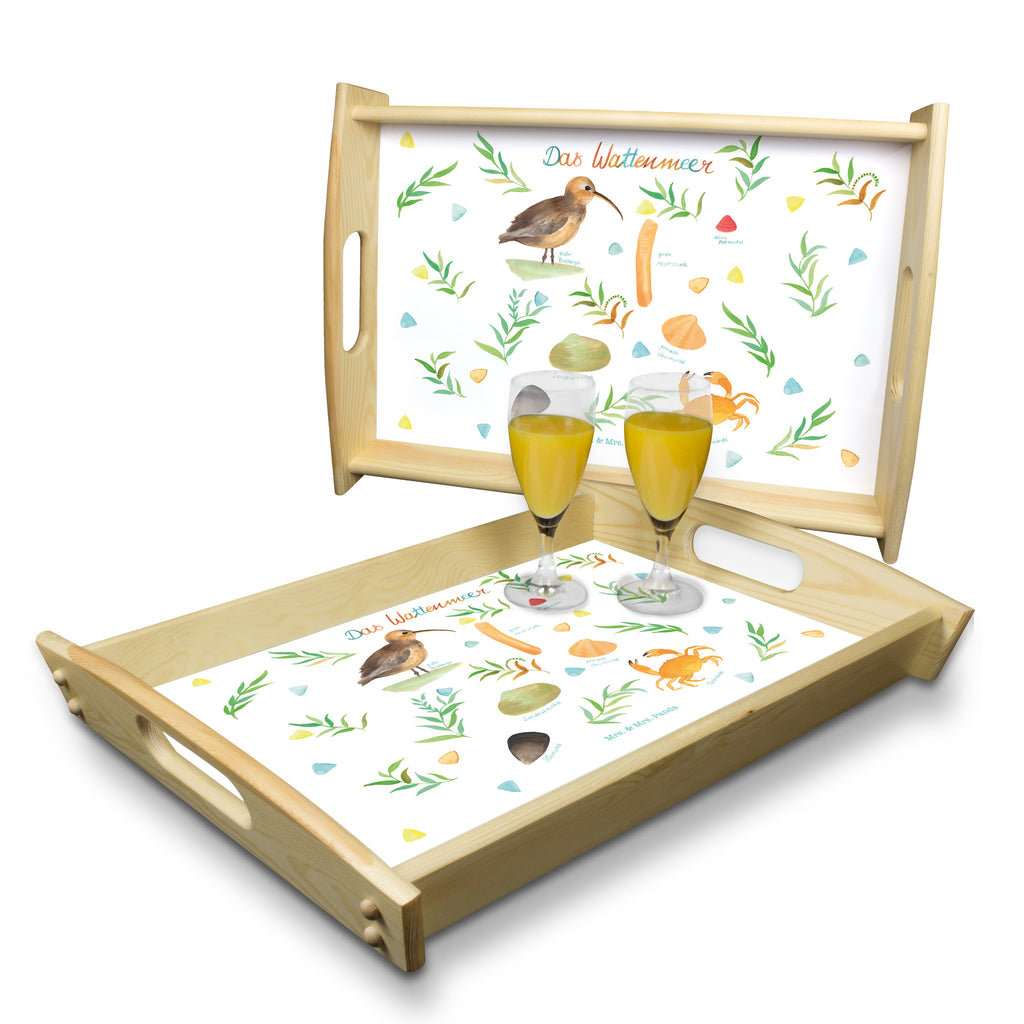 Serviertablett Wattenmeer Tablett, Holztablett, Küchentablett, Dekotablett, Frühstückstablett, Blumen Deko, Frühlings Deko, Sommer Deko, Dekoration, positive Botschaft, Naturliebhaber, Outdoor, Natur, Abenteuer, Wattenmeer, Vögel, Meer, See, Nordsee, Ostsee, Muschel, Natur Motiv, Watt, Deko Badezimmer, Ebbe, Flut, Geschenk Maritim