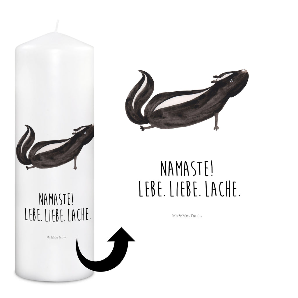 Kerze Stinktier Yoga Kerze, Taufkerze, Kommunionskerze, Geburtstagskerze, Geschenk Kerze, Taufgeschenk Kerze, Kerze mit Druck, Besondere Kerze, Geschenkidee Kerze, Kerze für Kommunion, Geburtstag Kerze, Kommunion Kerze, Stinktier, Skunk, Wildtier, Raubtier, Stinker, Stinki, Yoga, Namaste, Lebe, Liebe, Lache