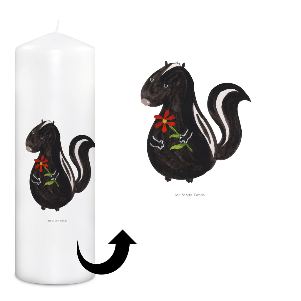 Kerze Stinktier Blume Kerze, Taufkerze, Kommunionskerze, Geburtstagskerze, Geschenk Kerze, Taufgeschenk Kerze, Kerze mit Druck, Besondere Kerze, Geschenkidee Kerze, Kerze für Kommunion, Geburtstag Kerze, Kommunion Kerze, Stinktier, Skunk, Wildtier, Raubtier, Stinker, Stinki, Tagträumer, verträumt, Dreams, Träume