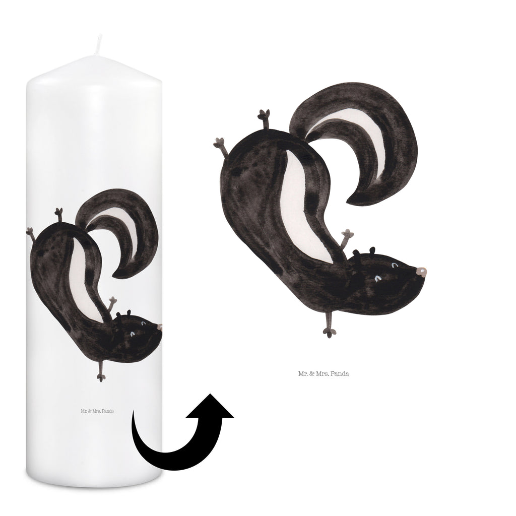 Kerze Stinktier Handstand Kerze, Taufkerze, Kommunionskerze, Geburtstagskerze, Geschenk Kerze, Taufgeschenk Kerze, Kerze mit Druck, Besondere Kerze, Geschenkidee Kerze, Kerze für Kommunion, Geburtstag Kerze, Kommunion Kerze, Stinktier, Skunk, Wildtier, Raubtier, Stinker, Stinki, Spielplatz, verpielt, Kind