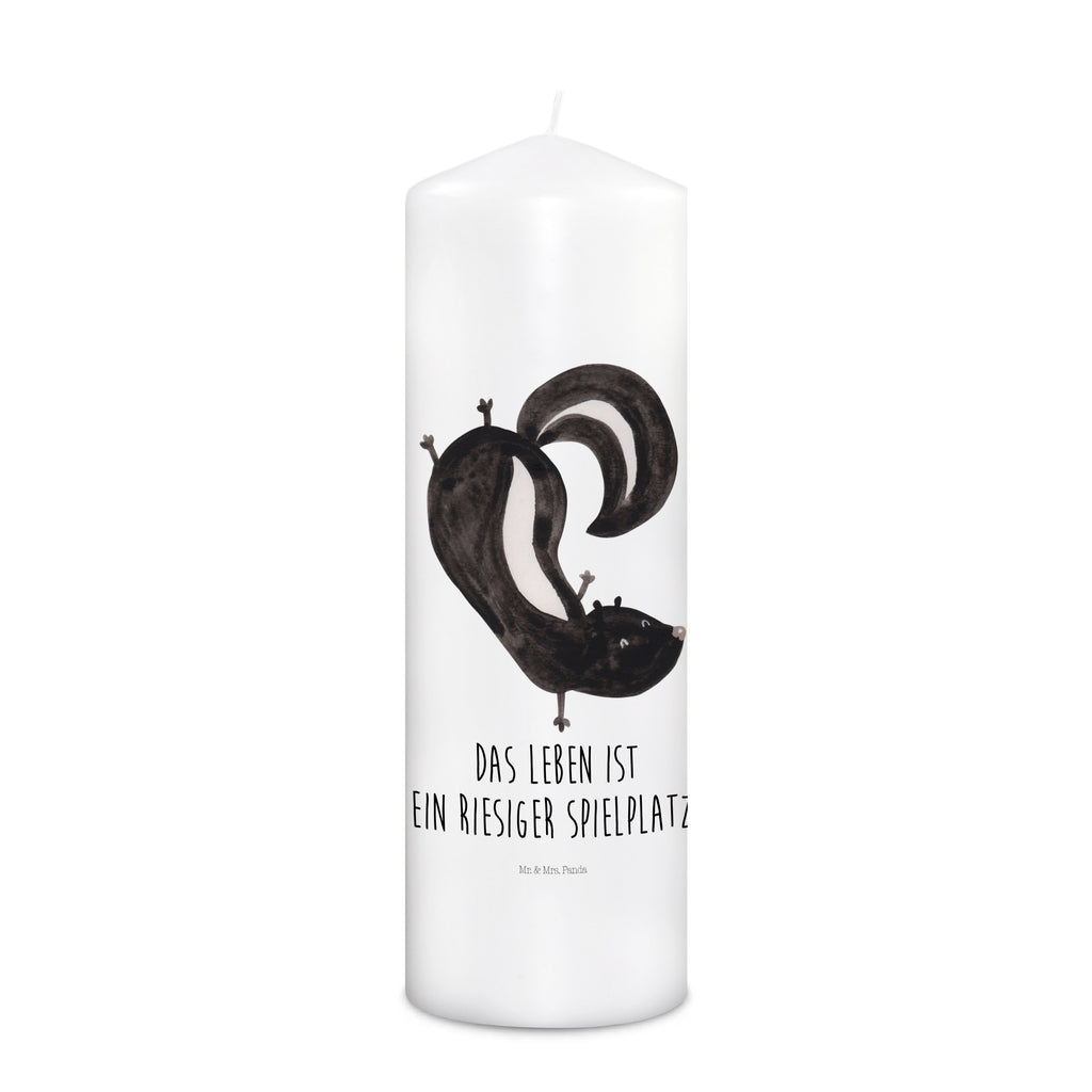 Kerze Stinktier Handstand Kerze, Taufkerze, Kommunionskerze, Geburtstagskerze, Geschenk Kerze, Taufgeschenk Kerze, Kerze mit Druck, Besondere Kerze, Geschenkidee Kerze, Kerze für Kommunion, Geburtstag Kerze, Kommunion Kerze, Stinktier, Skunk, Wildtier, Raubtier, Stinker, Stinki, Spielplatz, verpielt, Kind