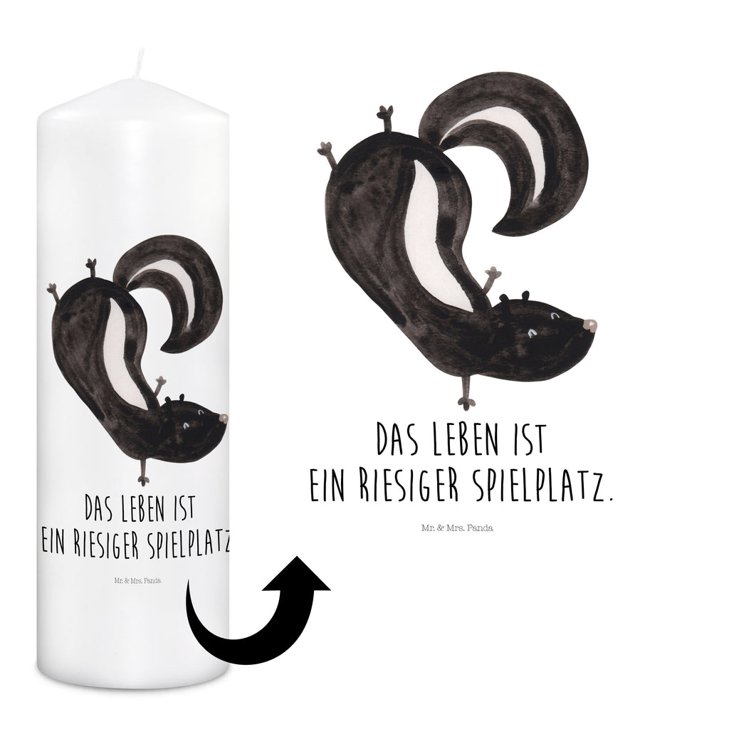 Kerze Stinktier Handstand Kerze, Taufkerze, Kommunionskerze, Geburtstagskerze, Geschenk Kerze, Taufgeschenk Kerze, Kerze mit Druck, Besondere Kerze, Geschenkidee Kerze, Kerze für Kommunion, Geburtstag Kerze, Kommunion Kerze, Stinktier, Skunk, Wildtier, Raubtier, Stinker, Stinki, Spielplatz, verpielt, Kind