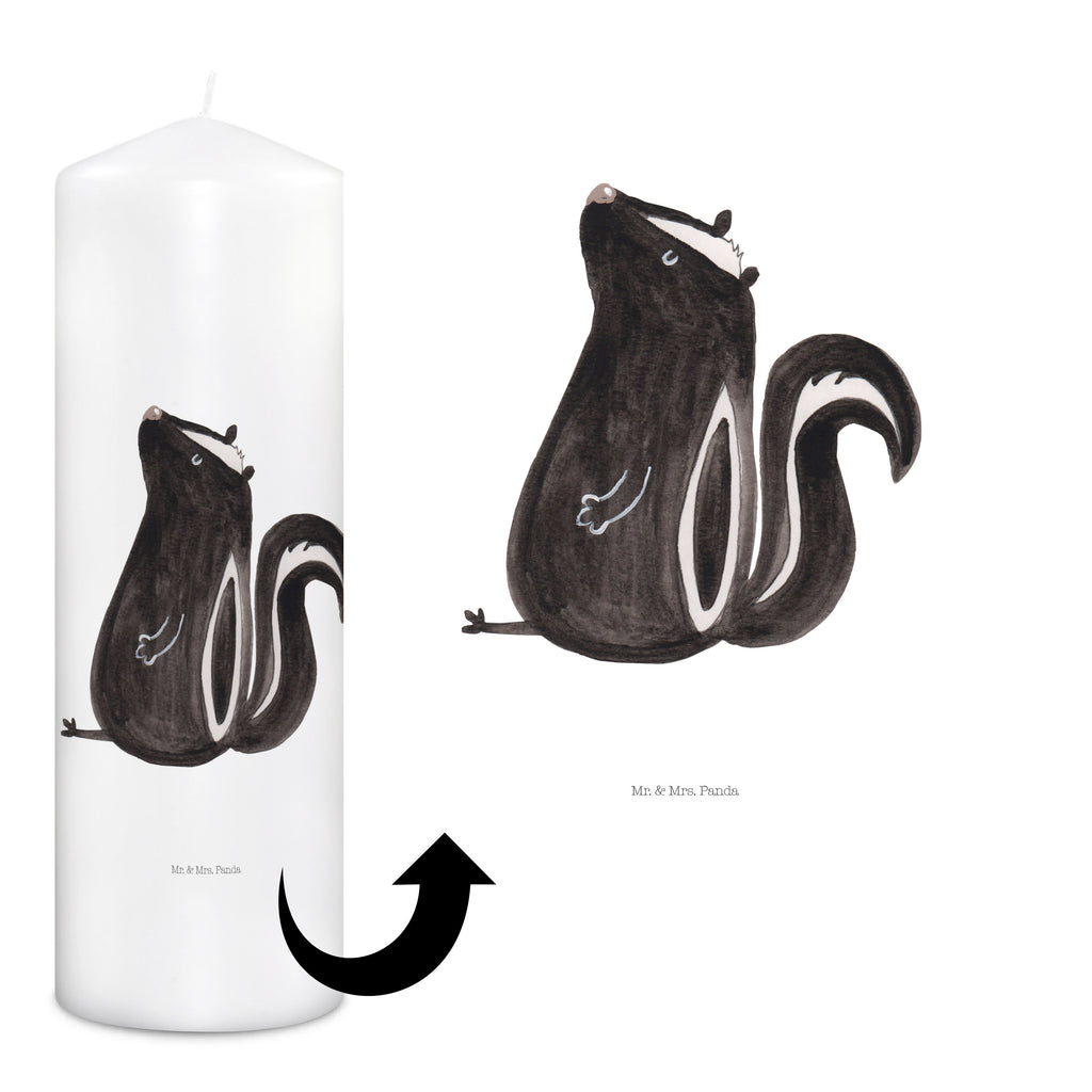 Kerze Stinktier sitzend Kerze, Taufkerze, Kommunionskerze, Geburtstagskerze, Geschenk Kerze, Taufgeschenk Kerze, Kerze mit Druck, Besondere Kerze, Geschenkidee Kerze, Kerze für Kommunion, Geburtstag Kerze, Kommunion Kerze, Stinktier, Skunk, Wildtier, Raubtier, Stinker, Stinki, Spruch, Büro, Recht, Besserwisser