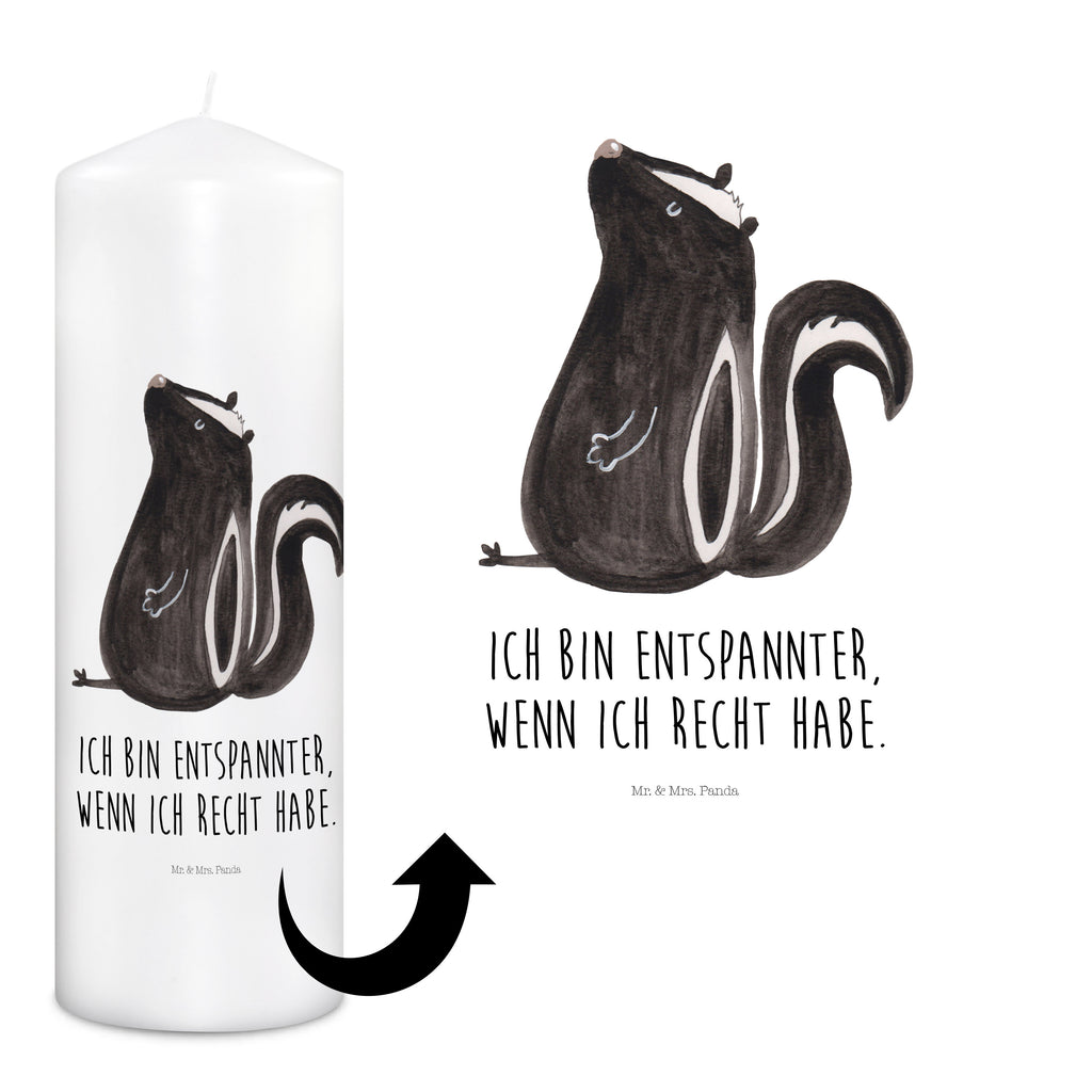 Kerze Stinktier sitzend Kerze, Taufkerze, Kommunionskerze, Geburtstagskerze, Geschenk Kerze, Taufgeschenk Kerze, Kerze mit Druck, Besondere Kerze, Geschenkidee Kerze, Kerze für Kommunion, Geburtstag Kerze, Kommunion Kerze, Stinktier, Skunk, Wildtier, Raubtier, Stinker, Stinki, Spruch, Büro, Recht, Besserwisser