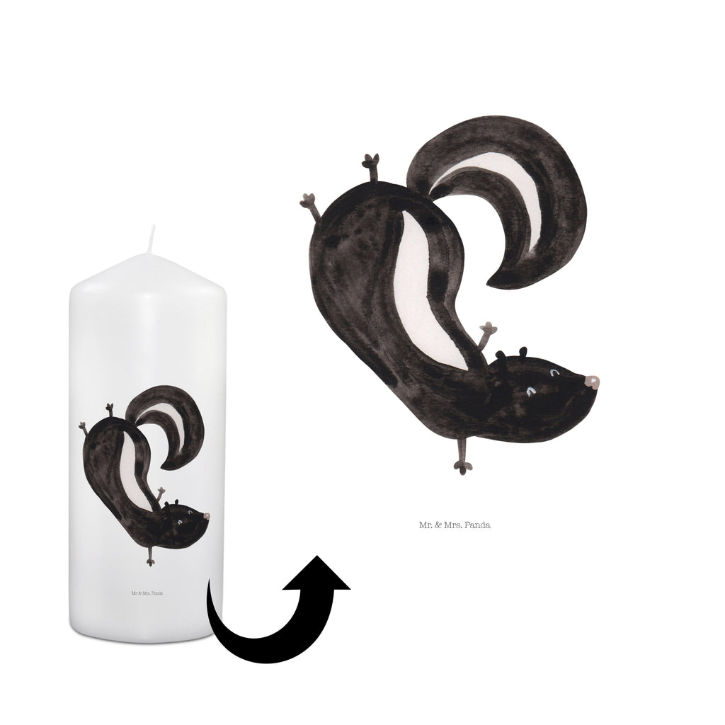 Kerze Stinktier Handstand Kerze, Taufkerze, Kommunionskerze, Geburtstagskerze, Geschenk Kerze, Taufgeschenk Kerze, Kerze mit Druck, Besondere Kerze, Geschenkidee Kerze, Kerze für Kommunion, Geburtstag Kerze, Kommunion Kerze, Stinktier, Skunk, Wildtier, Raubtier, Stinker, Stinki, Spielplatz, verpielt, Kind