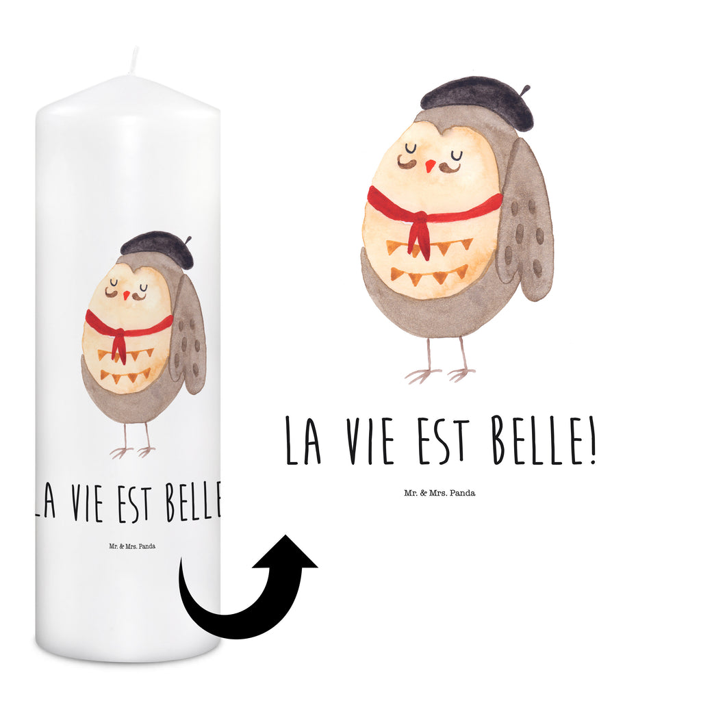 Kerze Eule Französisch Kerze, Taufkerze, Kommunionskerze, Geburtstagskerze, Geschenk Kerze, Taufgeschenk Kerze, Kerze mit Druck, Besondere Kerze, Geschenkidee Kerze, Kerze für Kommunion, Geburtstag Kerze, Kommunion Kerze, Eule, Eulen, Eule Deko, Owl, hibou, La vie est belle, das Leben ist schön, Spruch schön, Spruch Französisch, Frankreich