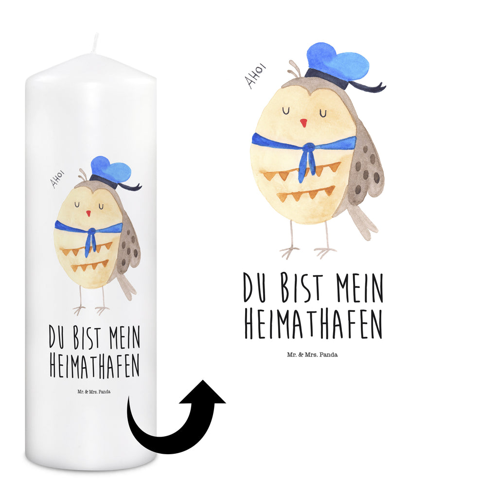 Kerze Eule Matrosen Kerze, Taufkerze, Kommunionskerze, Geburtstagskerze, Geschenk Kerze, Taufgeschenk Kerze, Kerze mit Druck, Besondere Kerze, Geschenkidee Kerze, Kerze für Kommunion, Geburtstag Kerze, Kommunion Kerze, Eule, Eule Spruch, Eule Deko, Owl, Wortspiel lustig, Matrose, Freundin, Ehe, Seefahrer, Heimathafen, Hochzeitstag Geschenk