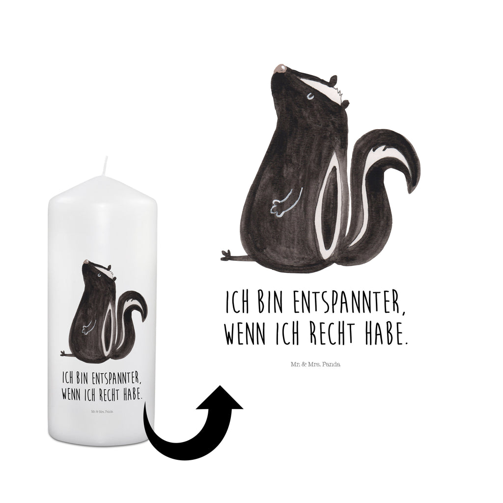 Kerze Stinktier sitzend Kerze, Taufkerze, Kommunionskerze, Geburtstagskerze, Geschenk Kerze, Taufgeschenk Kerze, Kerze mit Druck, Besondere Kerze, Geschenkidee Kerze, Kerze für Kommunion, Geburtstag Kerze, Kommunion Kerze, Stinktier, Skunk, Wildtier, Raubtier, Stinker, Stinki, Spruch, Büro, Recht, Besserwisser