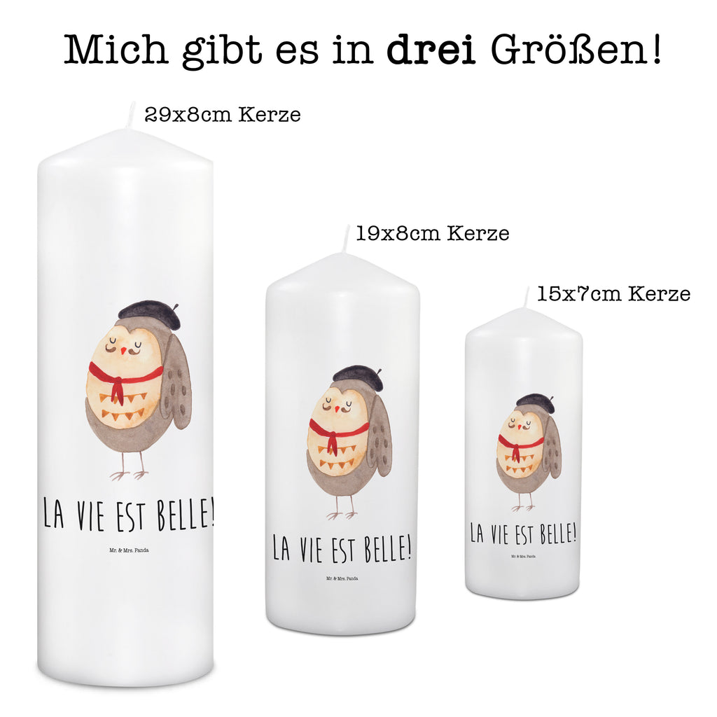 Kerze Eule Französisch Kerze, Taufkerze, Kommunionskerze, Geburtstagskerze, Geschenk Kerze, Taufgeschenk Kerze, Kerze mit Druck, Besondere Kerze, Geschenkidee Kerze, Kerze für Kommunion, Geburtstag Kerze, Kommunion Kerze, Eule, Eulen, Eule Deko, Owl, hibou, La vie est belle, das Leben ist schön, Spruch schön, Spruch Französisch, Frankreich