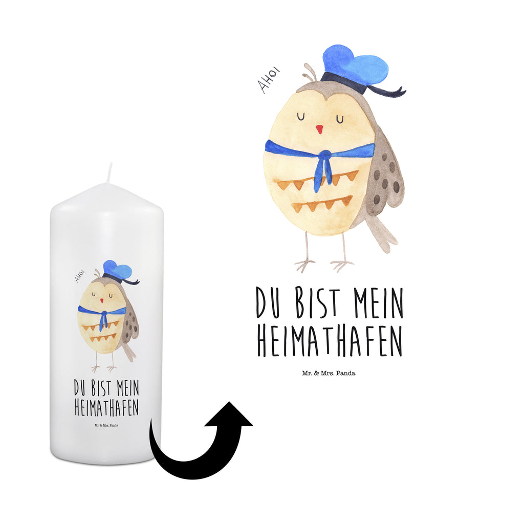 Kerze Eule Matrosen Kerze, Taufkerze, Kommunionskerze, Geburtstagskerze, Geschenk Kerze, Taufgeschenk Kerze, Kerze mit Druck, Besondere Kerze, Geschenkidee Kerze, Kerze für Kommunion, Geburtstag Kerze, Kommunion Kerze, Eule, Eule Spruch, Eule Deko, Owl, Wortspiel lustig, Matrose, Freundin, Ehe, Seefahrer, Heimathafen, Hochzeitstag Geschenk